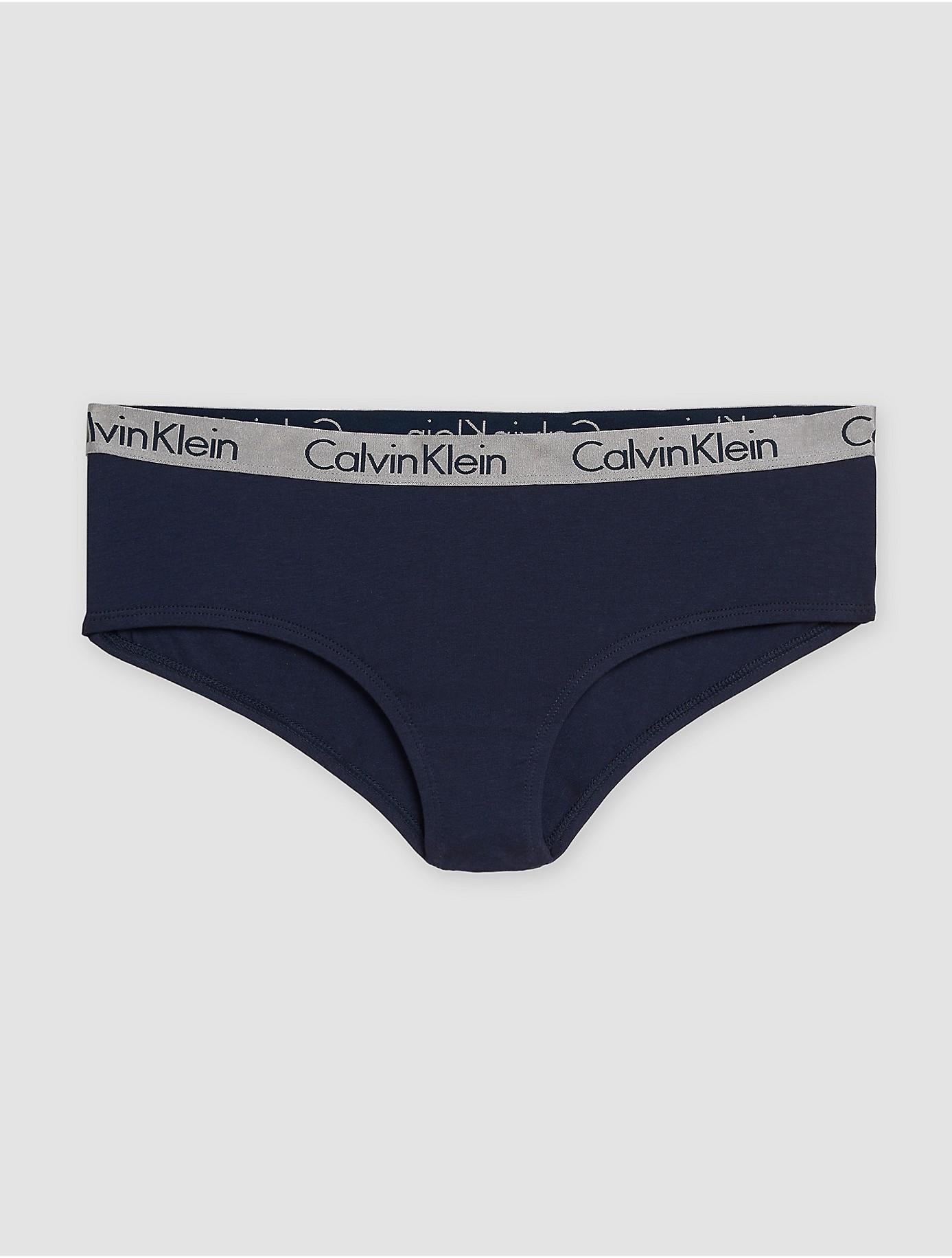 Calvin klein Underwear Logo Cotton Hipster in Blue | Lyst