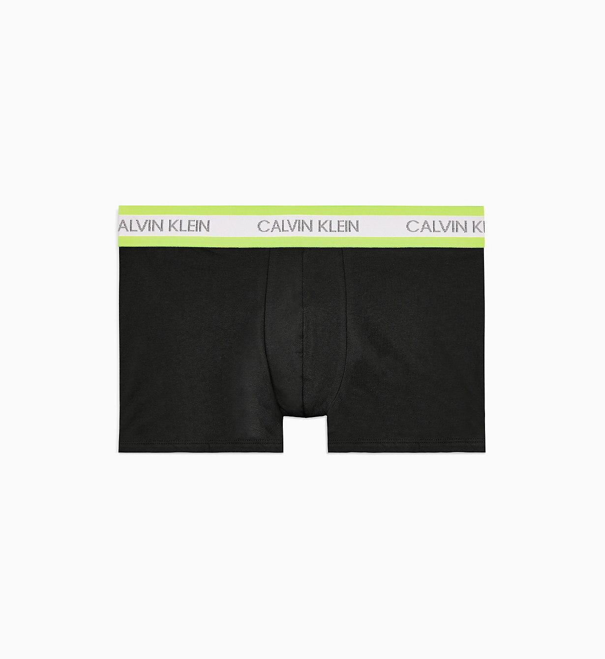 Calvin Klein Cotton Trunk - Neon in Black for Men - Lyst