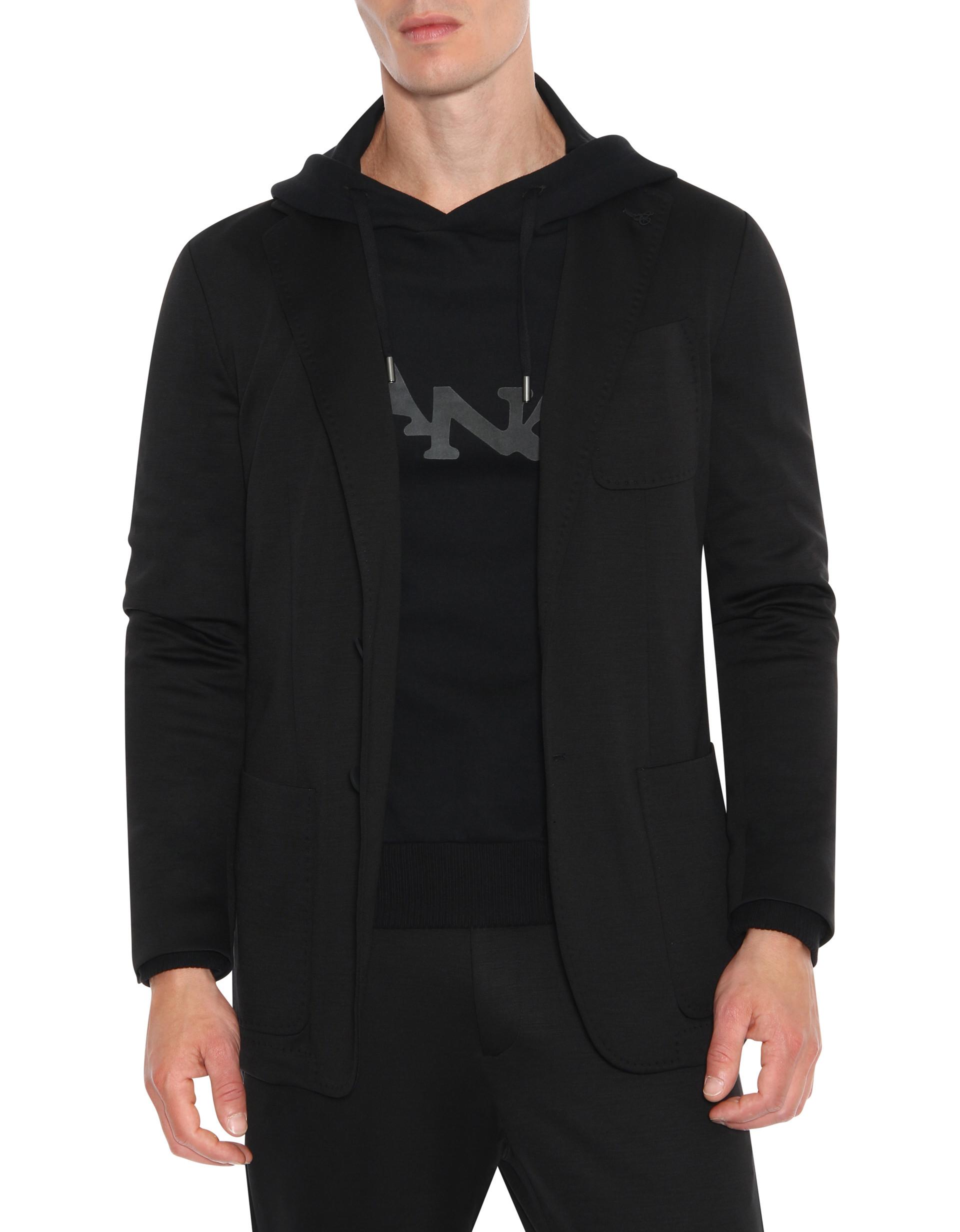 Canali Black Wool Black Edition Jersey Blazer for Men - Lyst