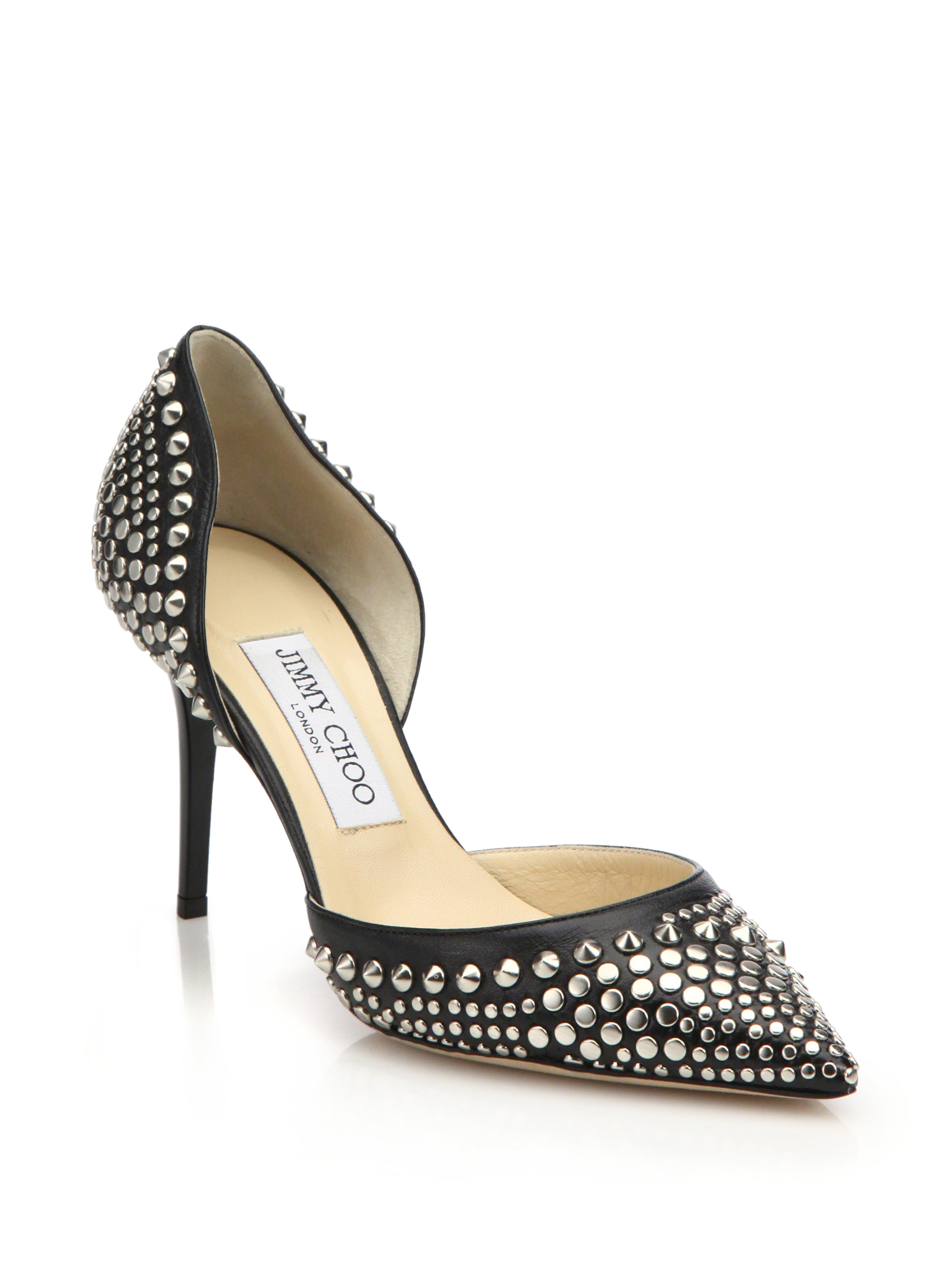 Lyst - Jimmy Choo Addison Studded Leather Pumps in Metallic