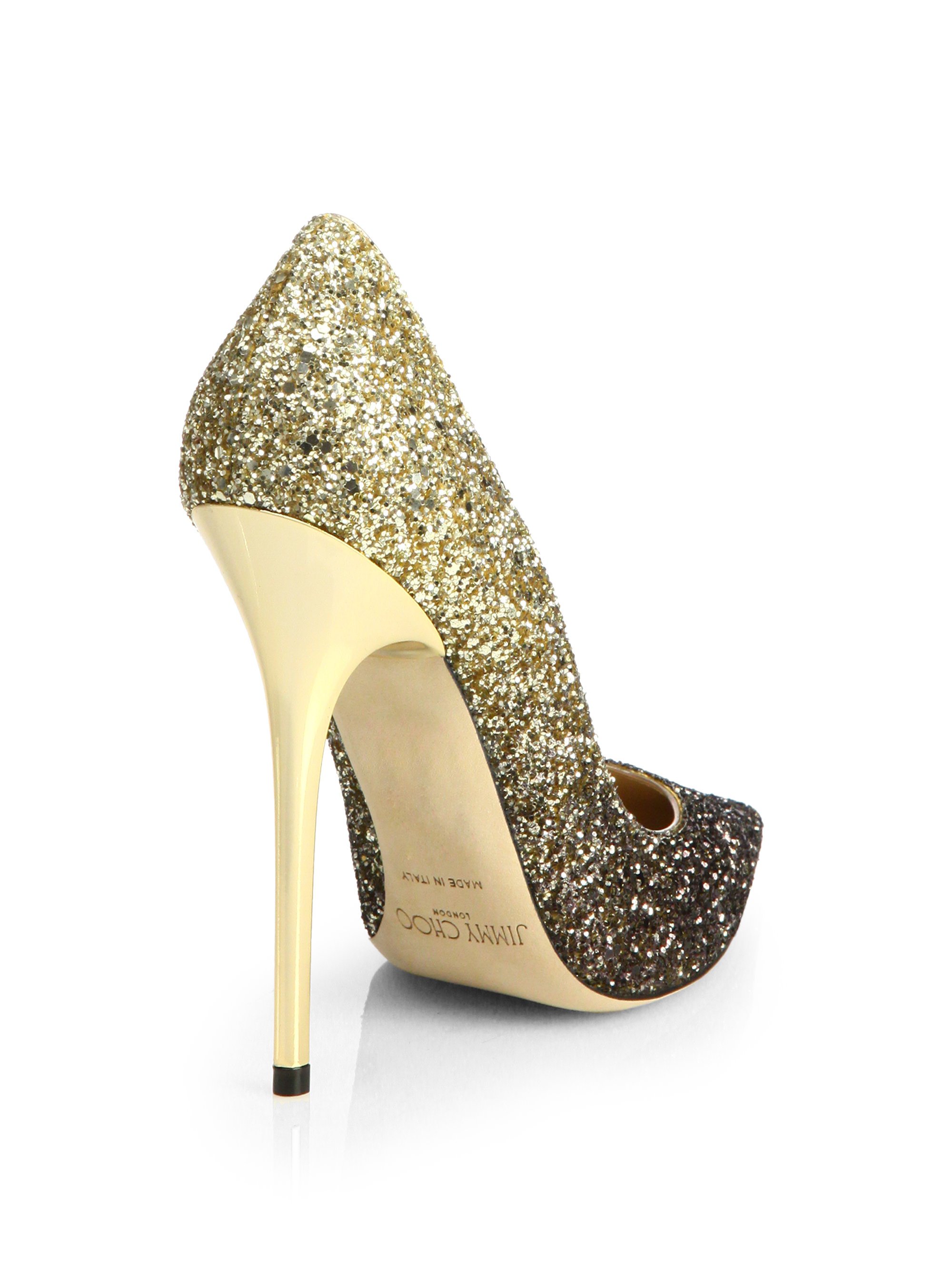 Lyst - Jimmy Choo Anouk 120 Glitter Degrade Pumps in Metallic