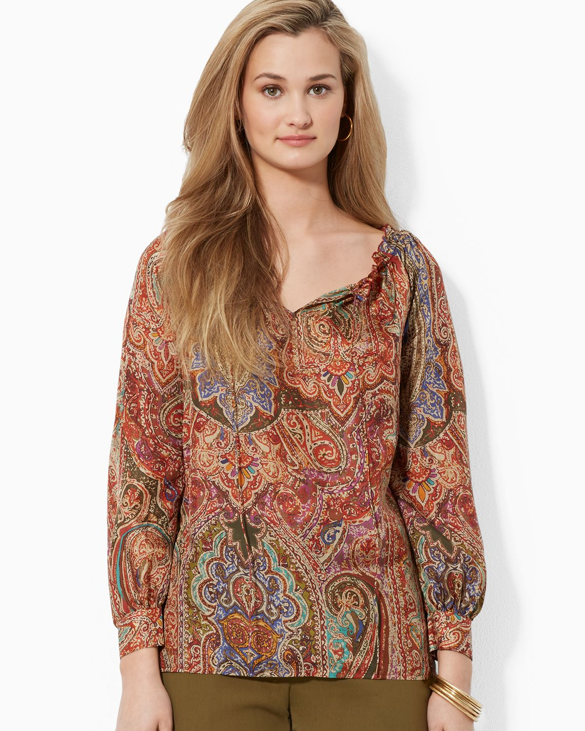 paisley silk blouse