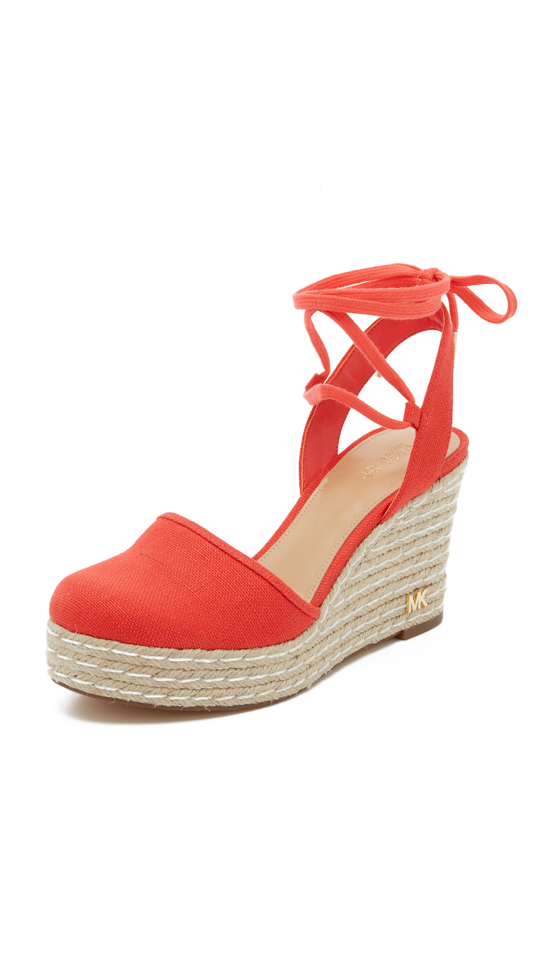 michael kors red wedges