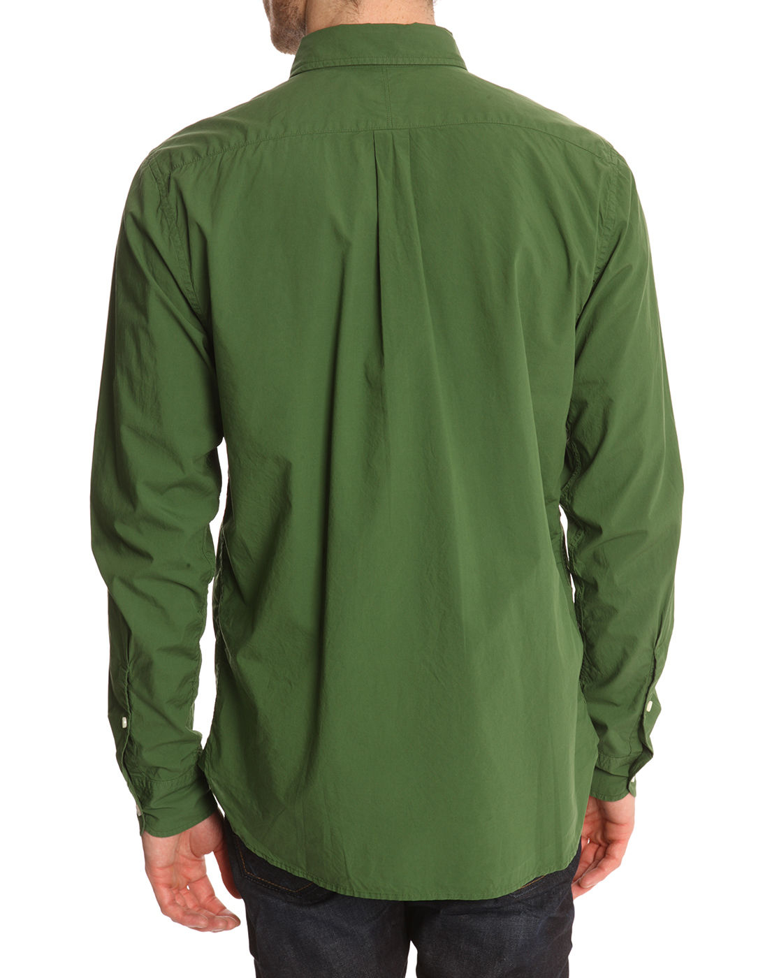 Closed Henry Button Down Green Shirt in Green for Men | Lyst