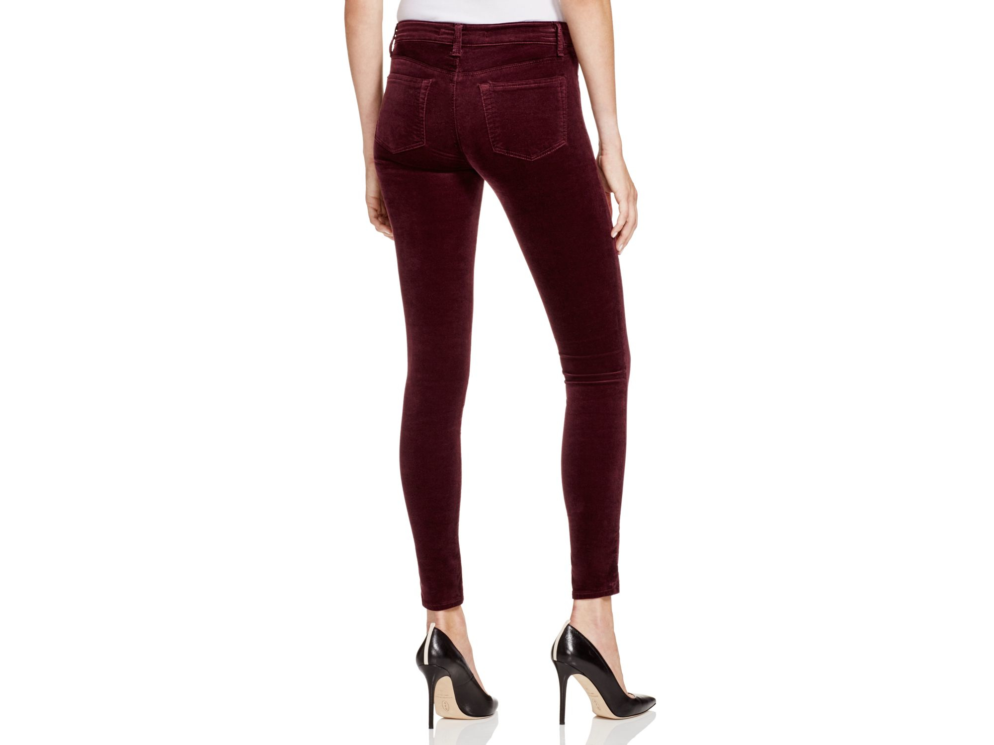 velvet skinny pants