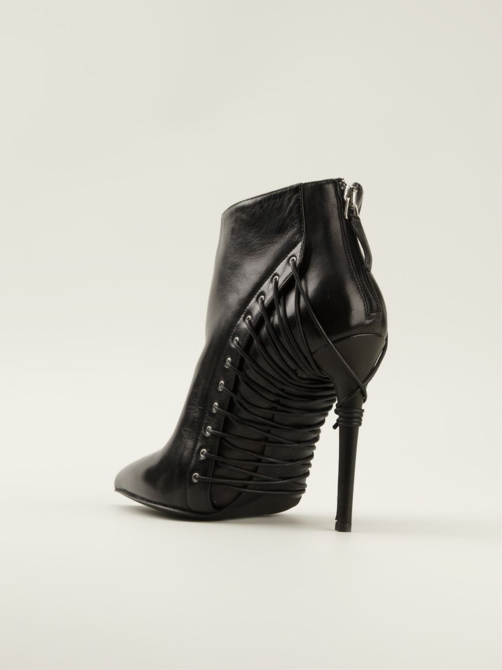 Lyst - Gianmarco Lorenzi Zip Ankle Boots in Black