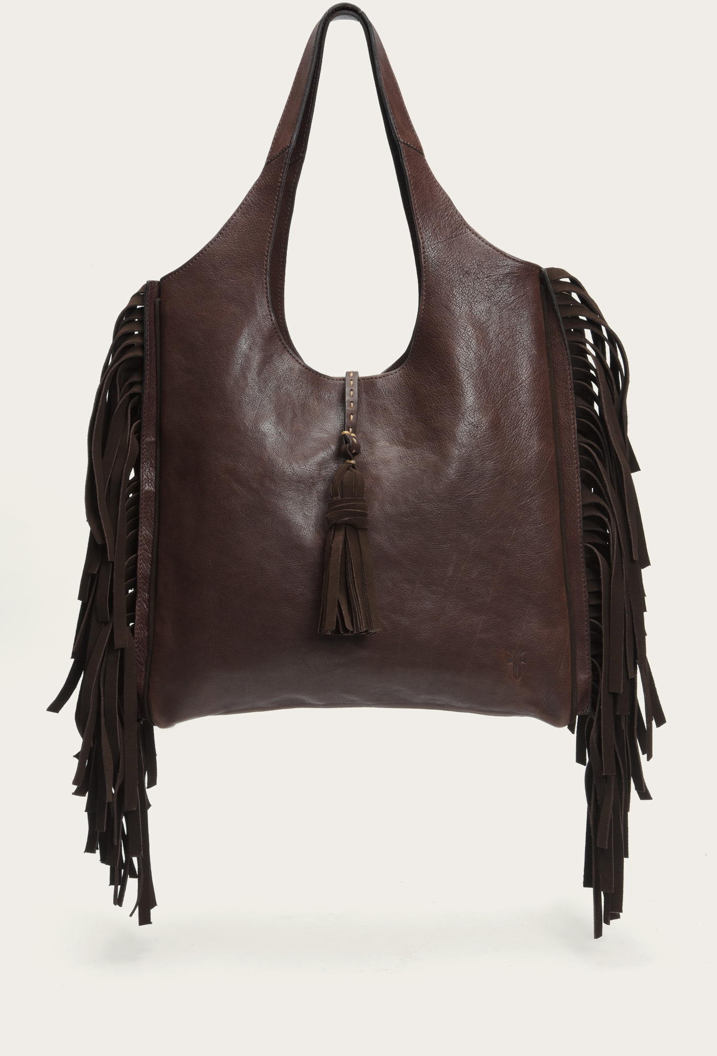 Frye Farrah Fringe Leather Hobo Bag in Brown - Lyst