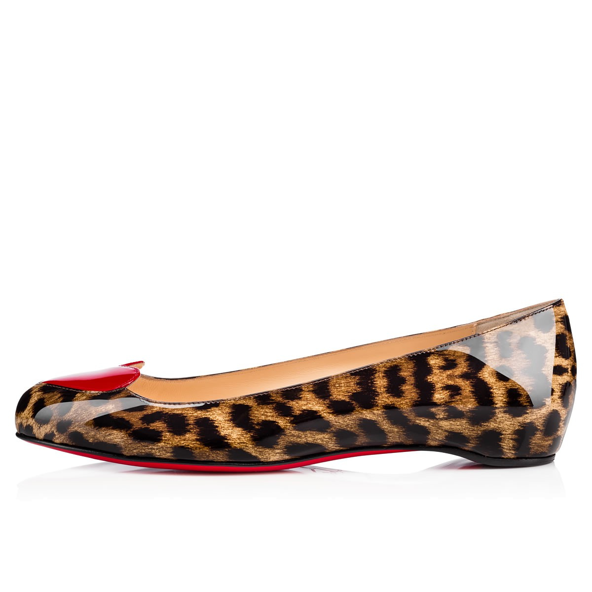 christian louboutin flats Metallic suede scalloped trim - Bbridges  