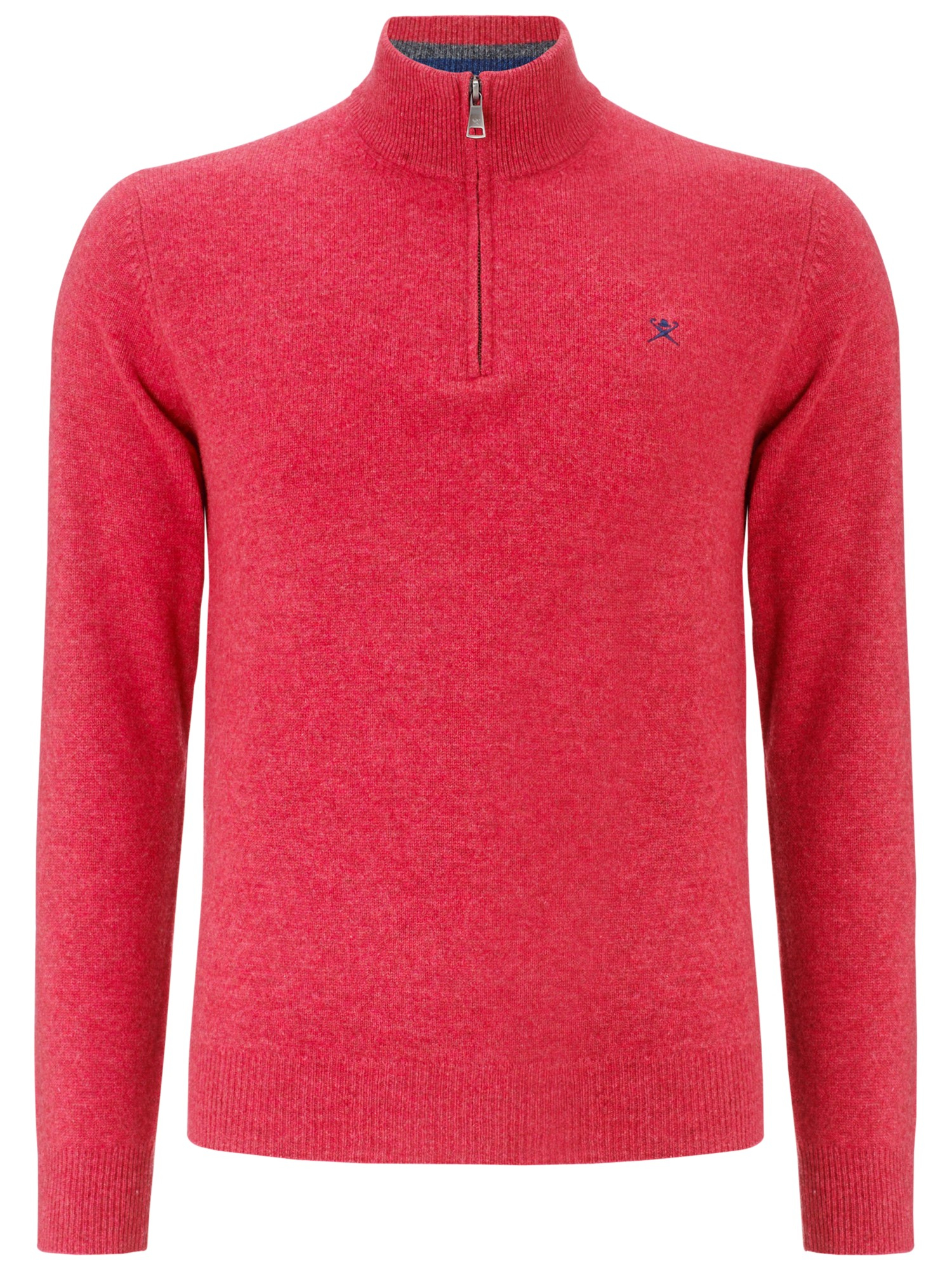 Hackett Hackett Lambswool Half Zip Jumper in Pink for Men Lyst