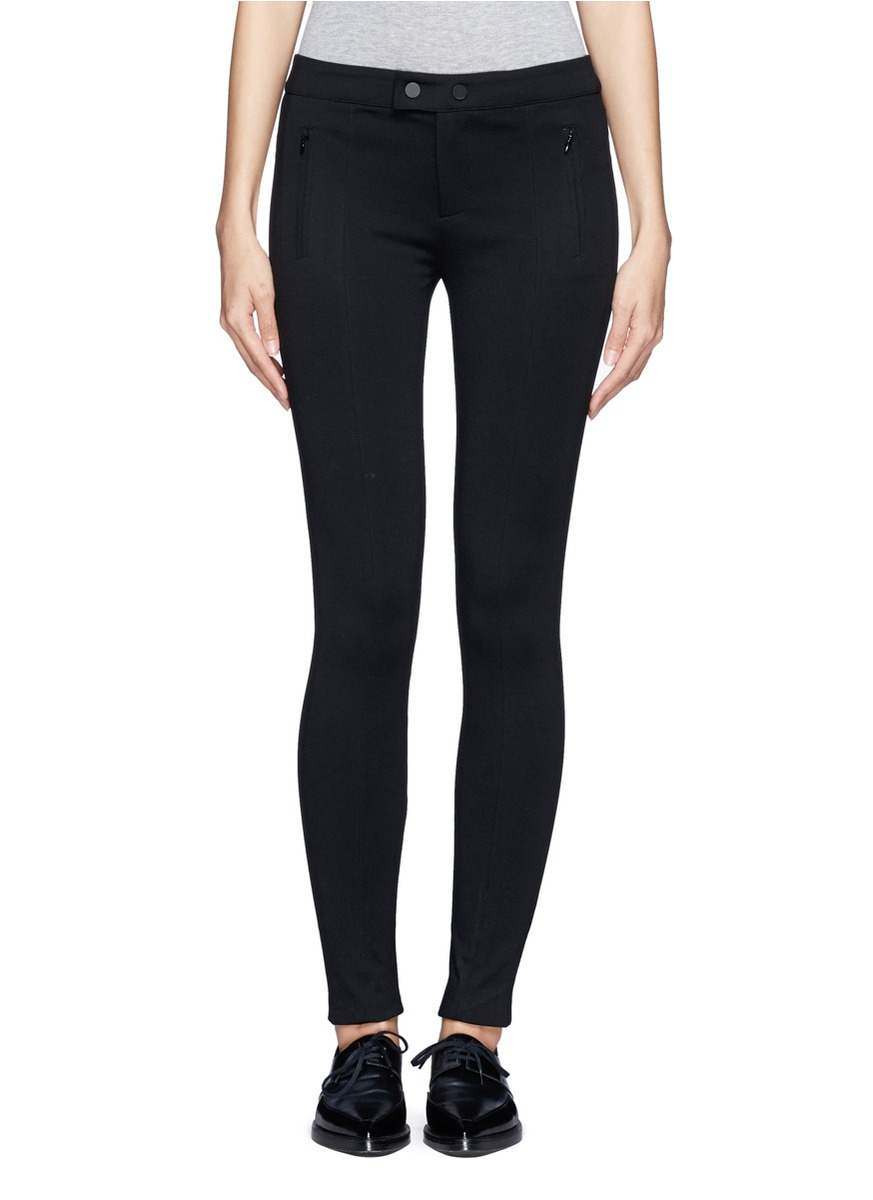 black leggings zip pockets