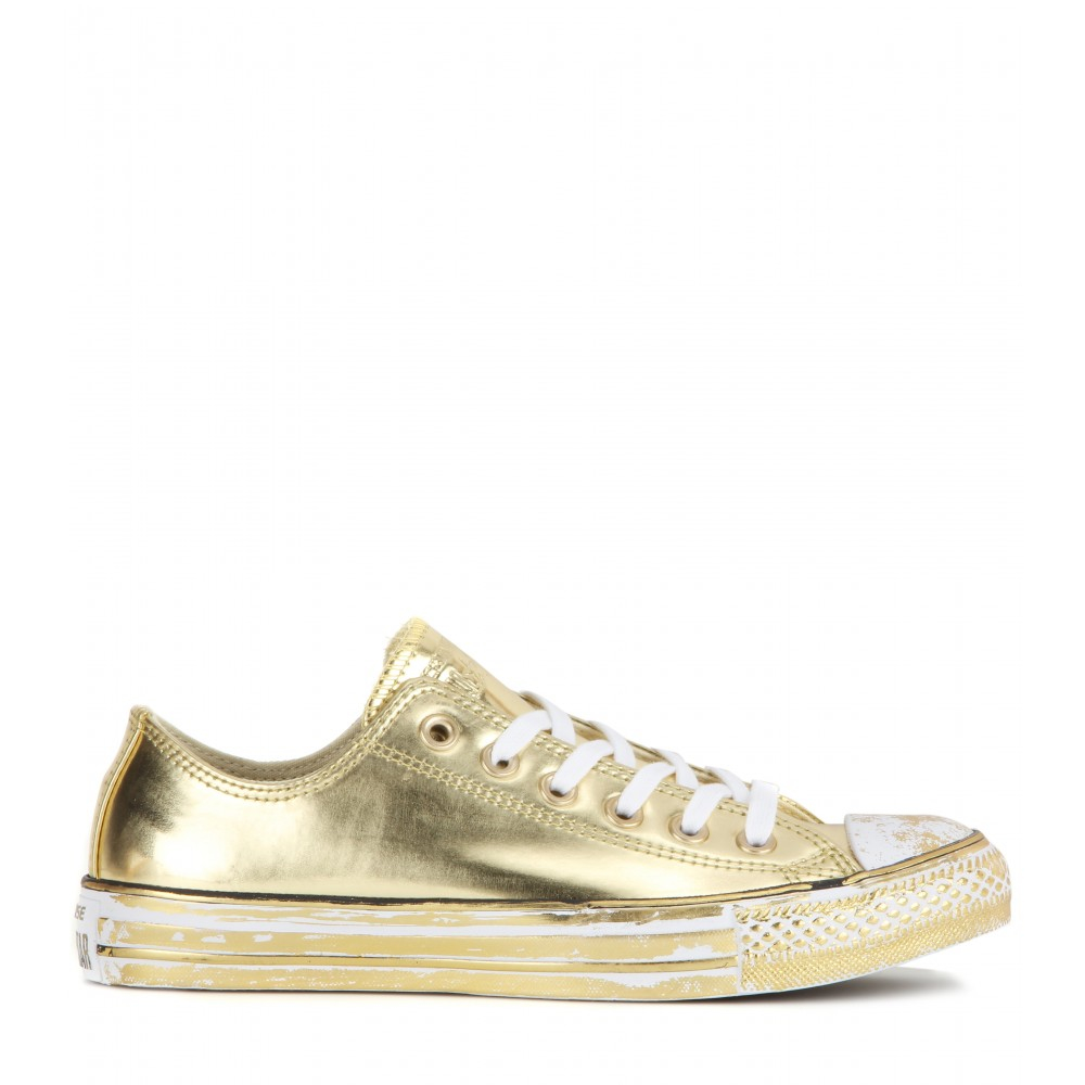 metallic gold converse