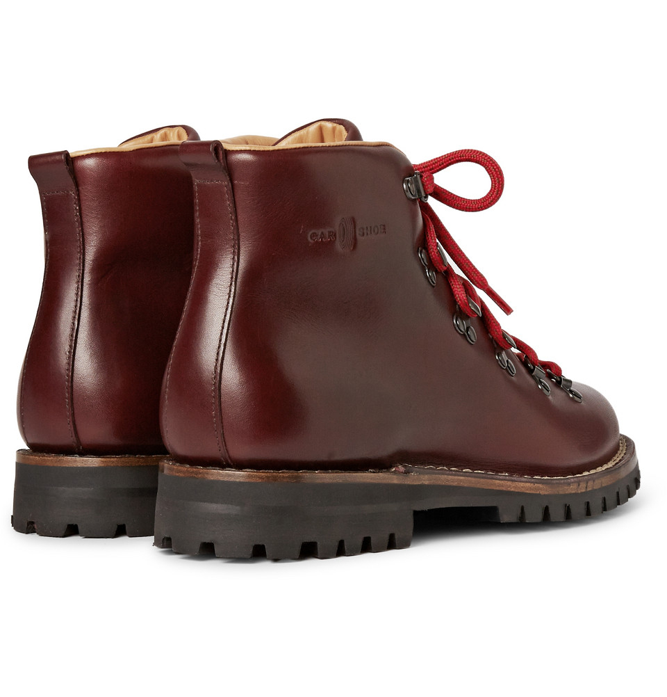 Lyst - Car Shoe Leather Lace-up Boots in Red for Men