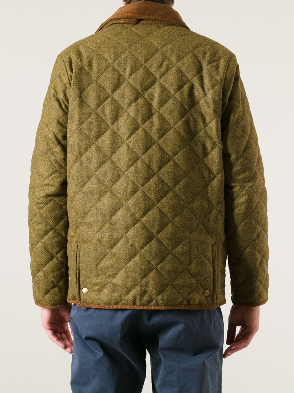 Barbour Quilted Jacket in Brown (Natural) for Men Lyst