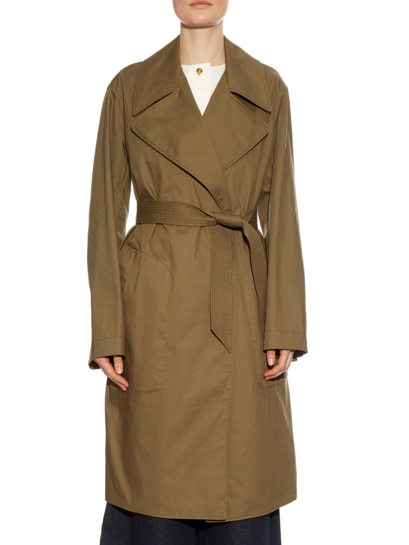 Lyst - Lemaire Water-repellent Cotton Trench Coat in Natural