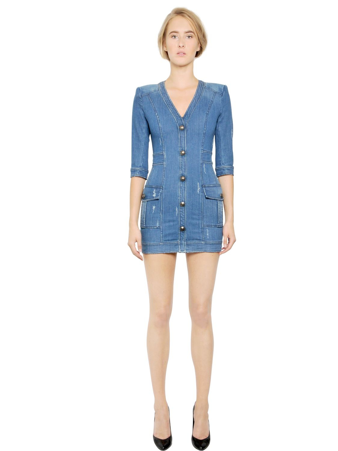 balmain denim dress