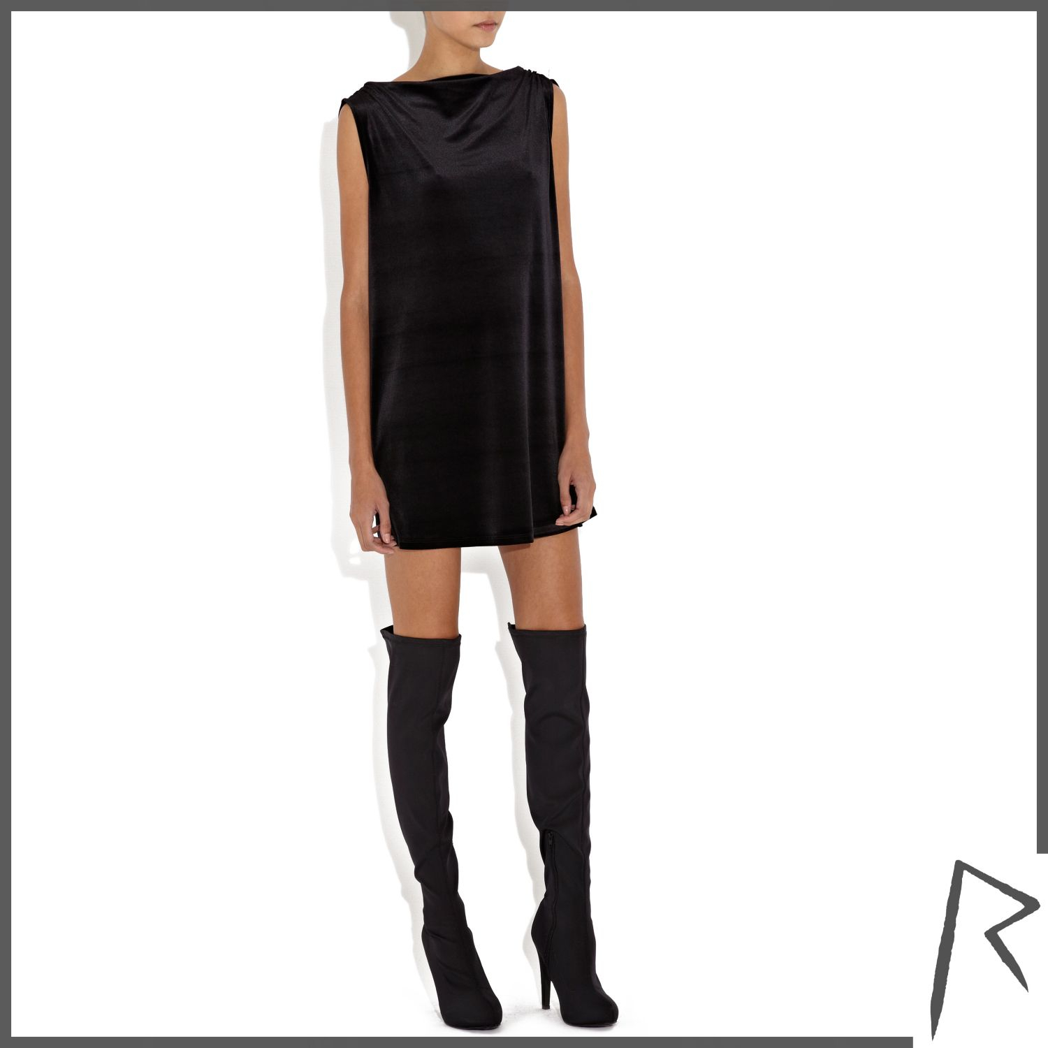 river island black black rihanna draped velvet t shirt dress product 1 18437016 1 366319688 normal