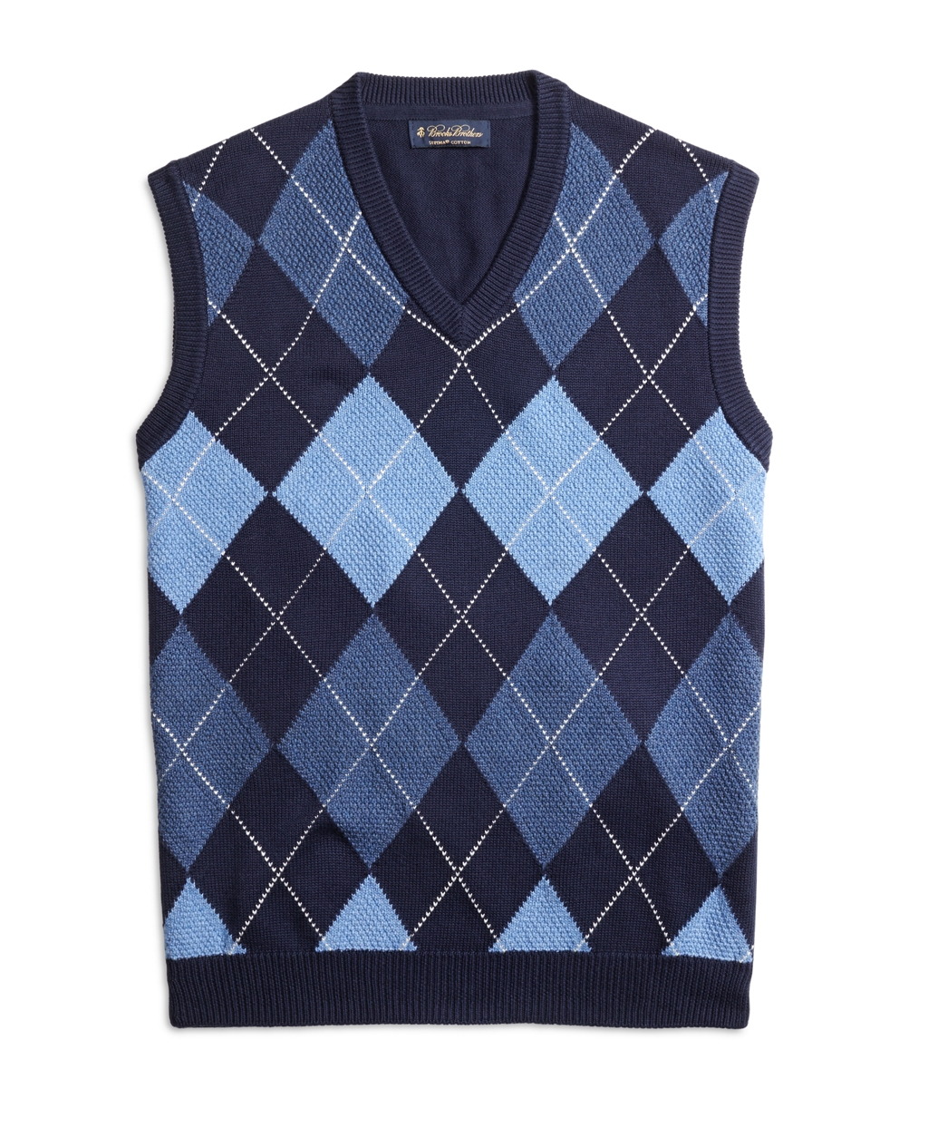 Lyst - Brooks Brothers Supima® Cotton Argyle Vest in Blue