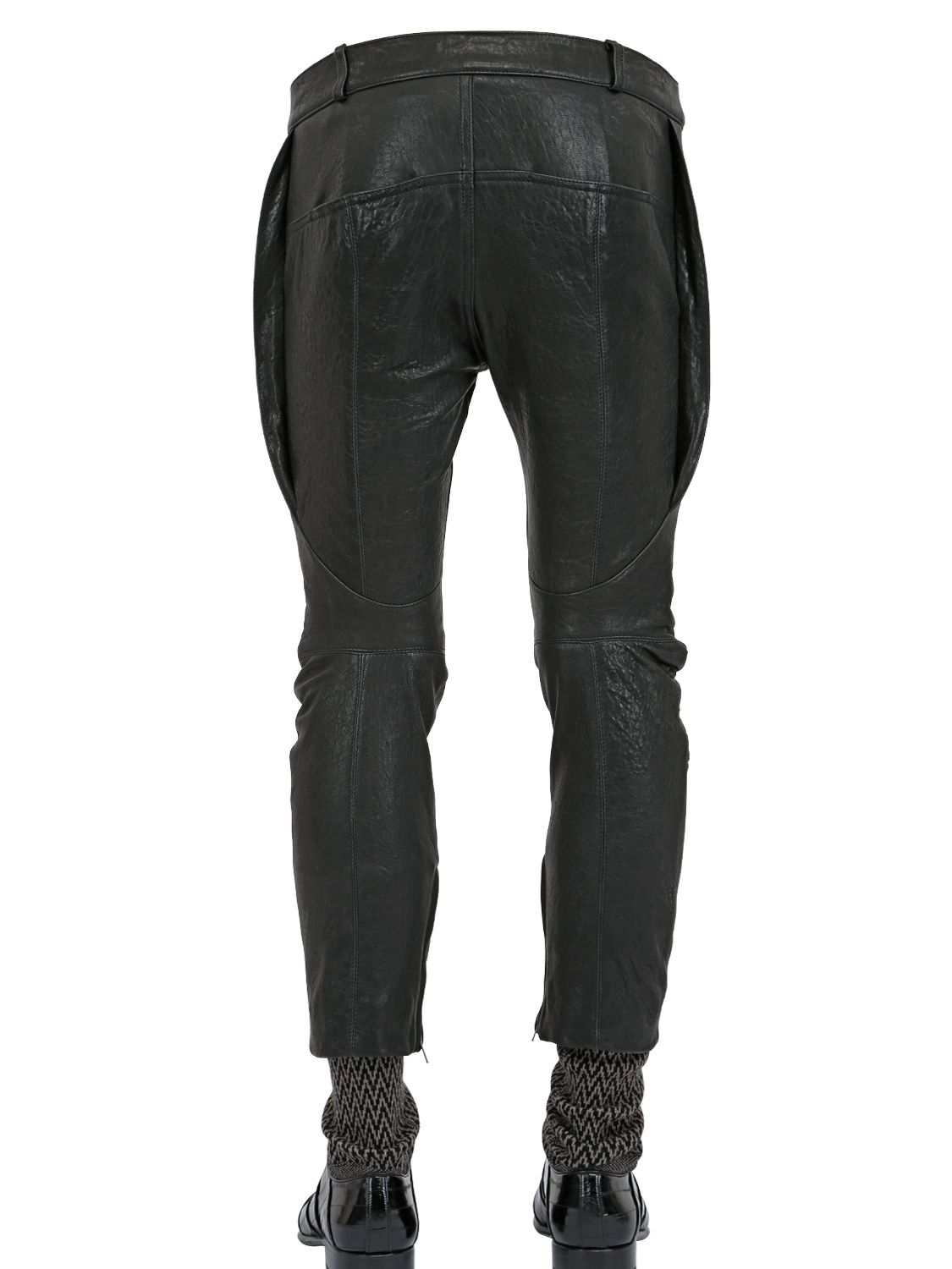 Haider ackermann Leather Biker Trousers in Black for Men | Lyst