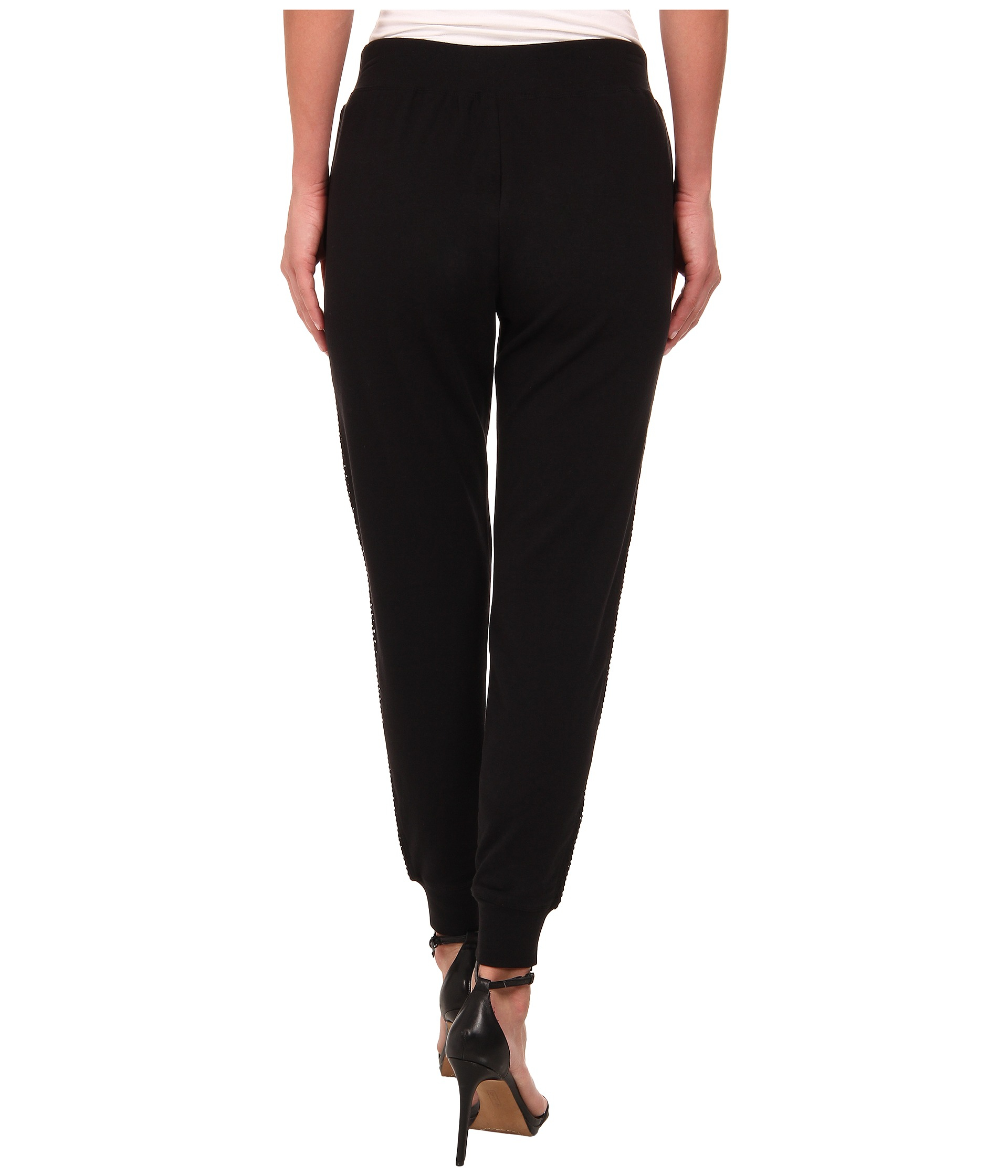 Dkny Butterfly Wings Printed Track Pants In Noir in Black (Noir) | Lyst