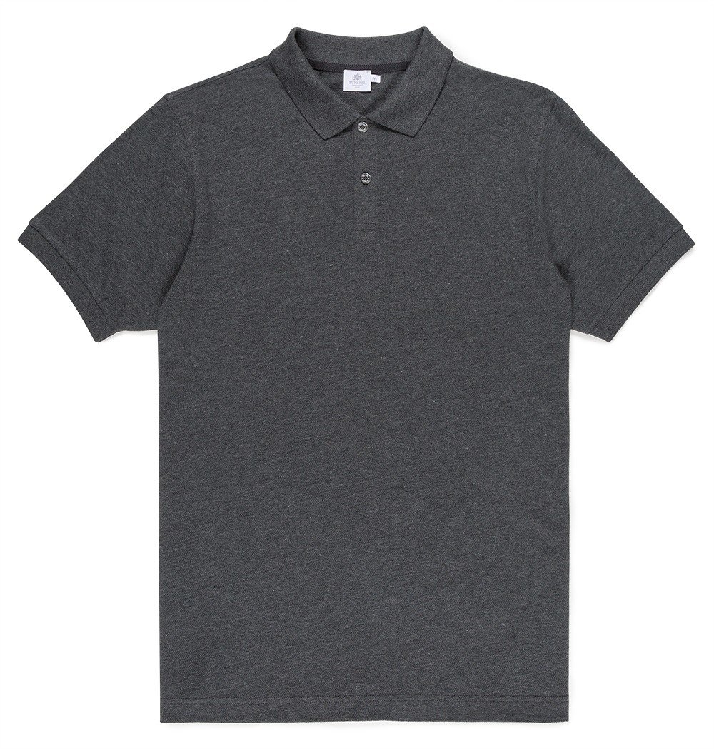 Download Sunspel Short Sleeve Pique Polo Shirt in Gray for Men ...