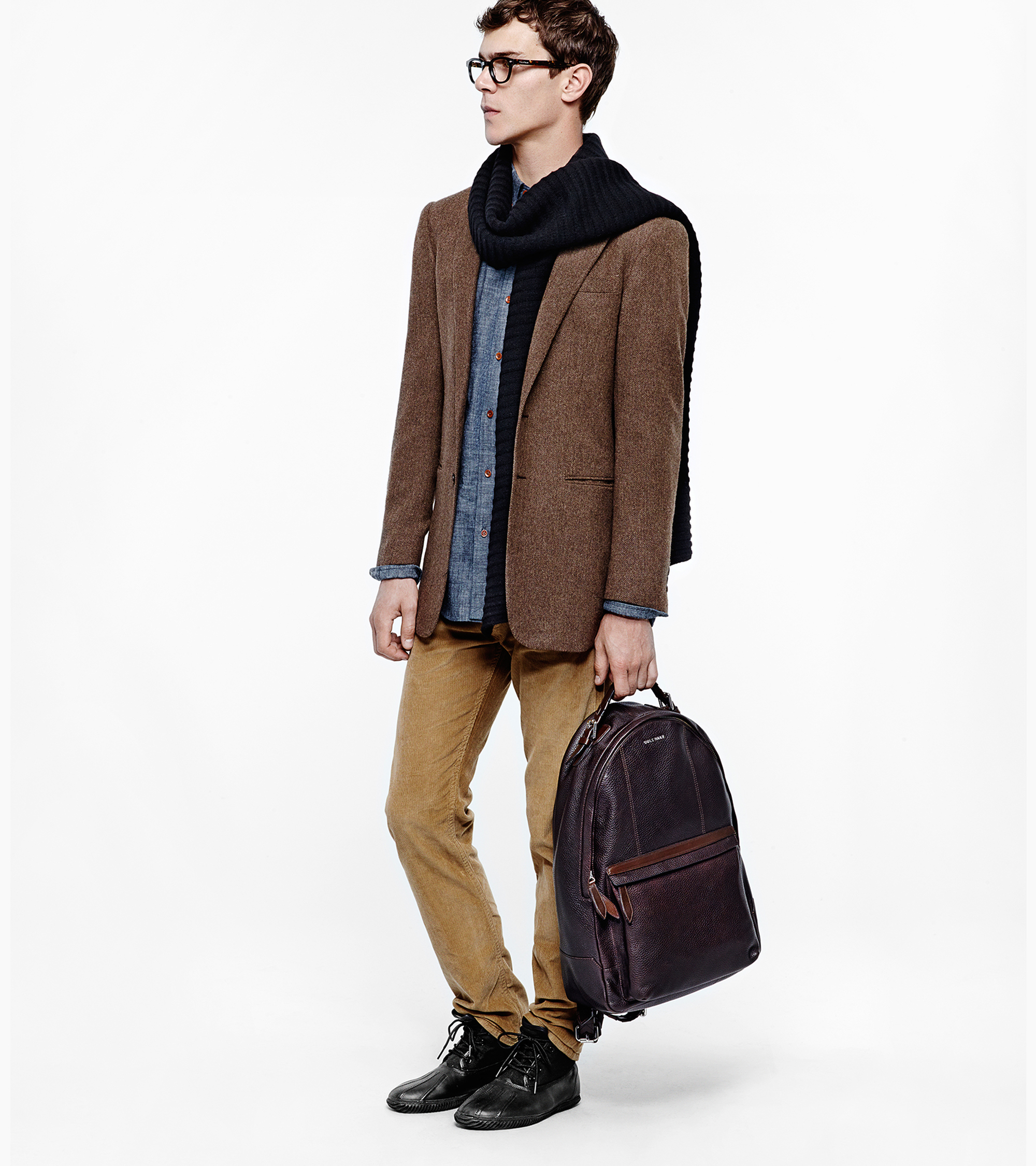 cole haan leather backpack