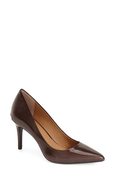 calvin klein gayle patent pumps