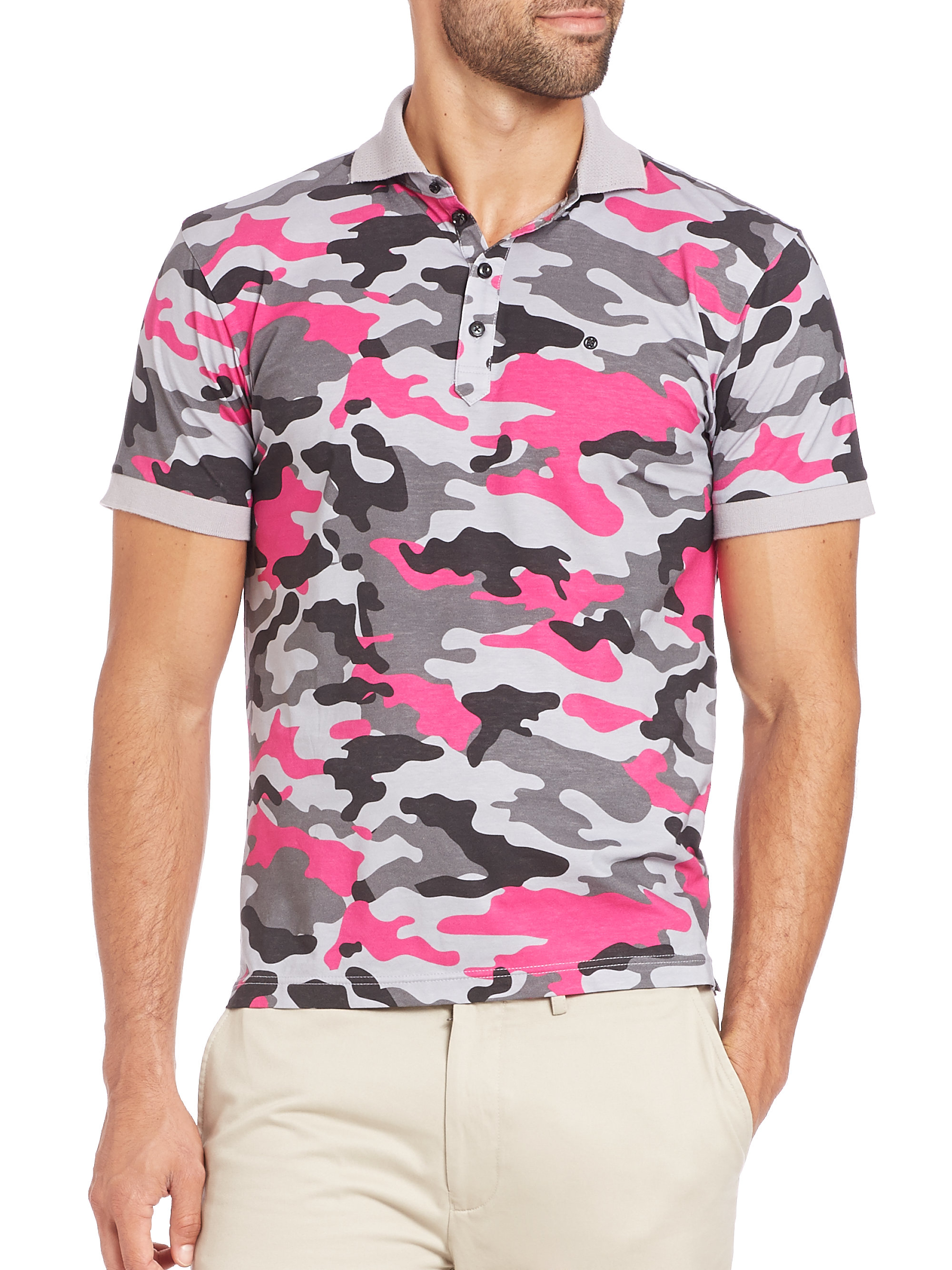 mens pink golf shirt