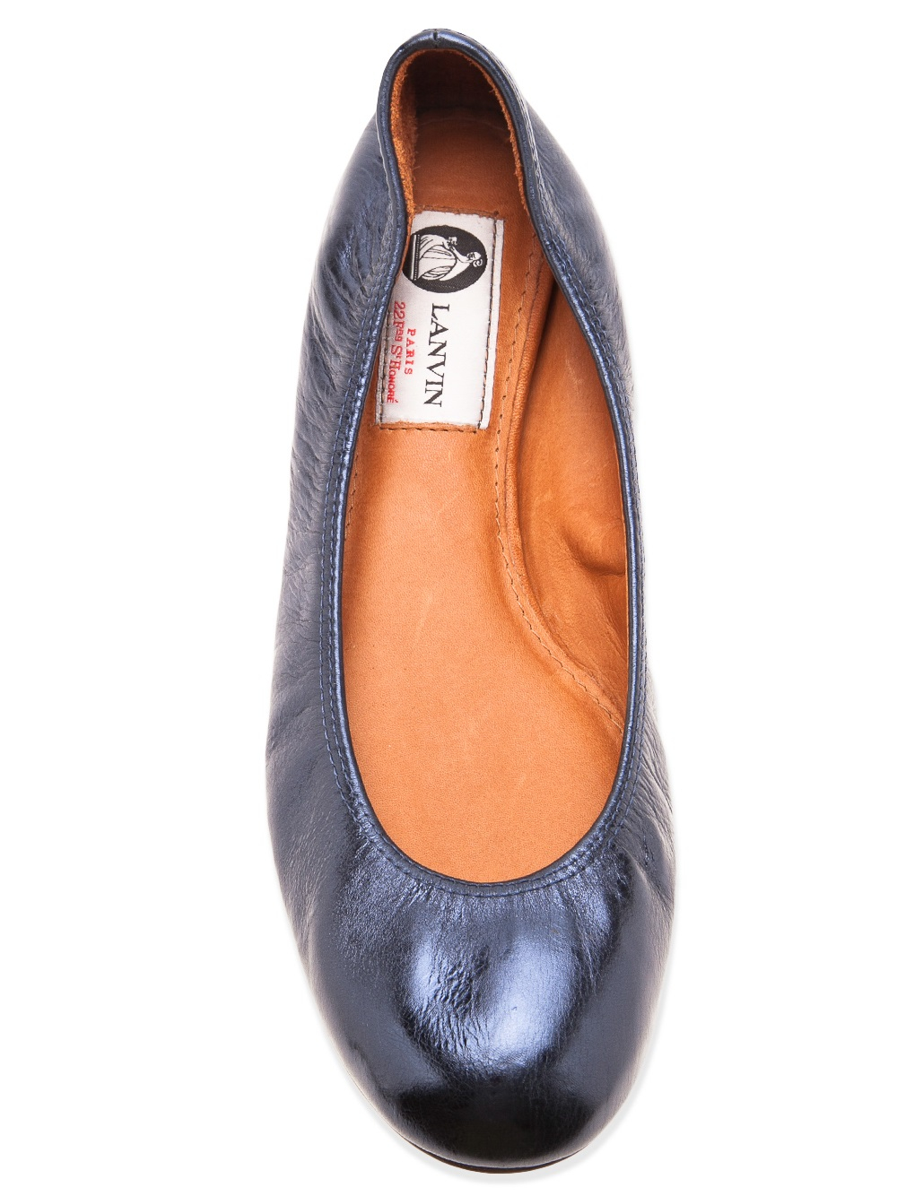 Lyst - Lanvin Shiny Ballerina Shoes in Blue