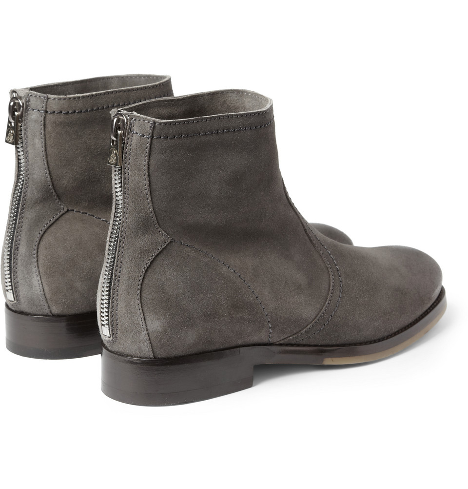 jimmy choo grey suede boots