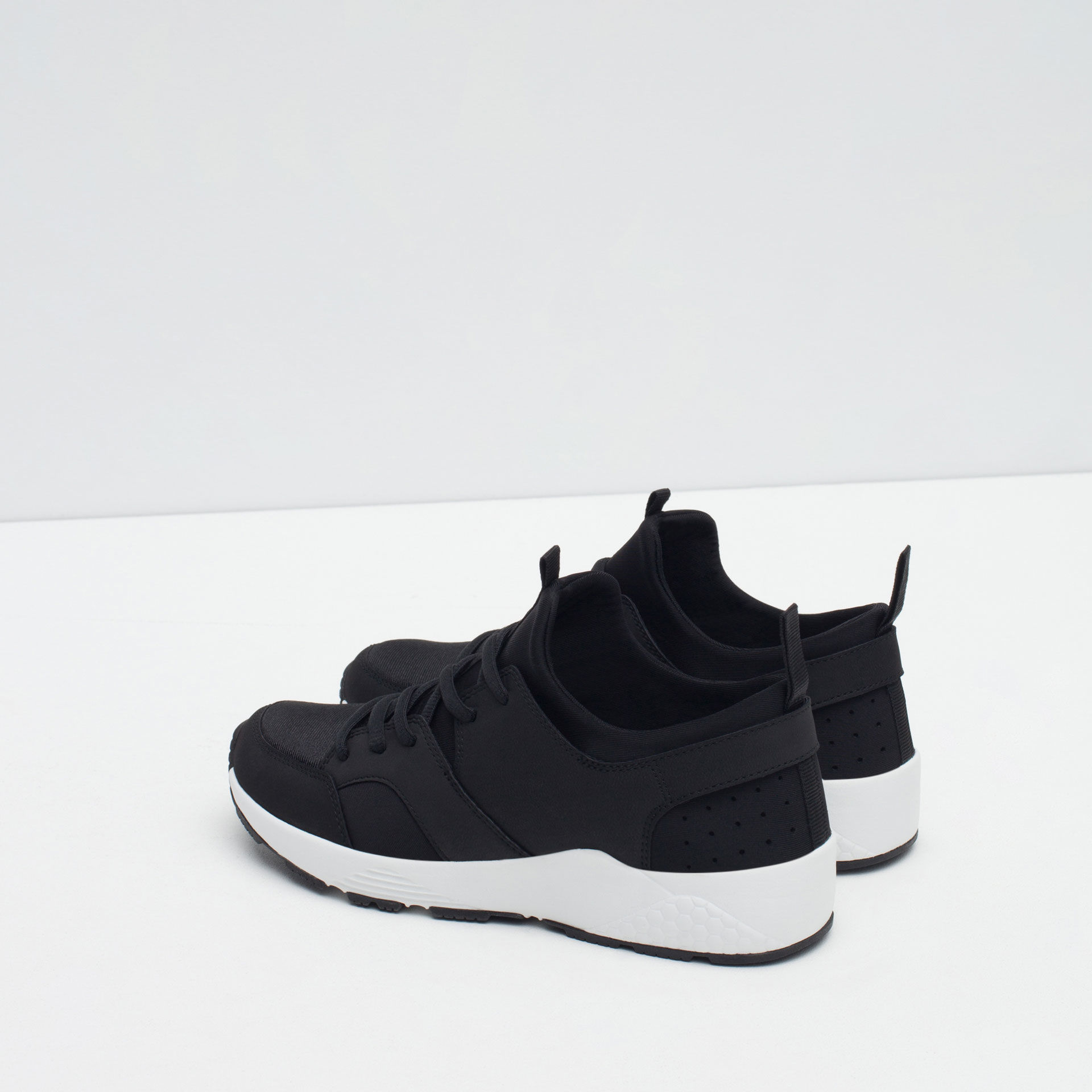 Zara Combination Sneakers in Black | Lyst