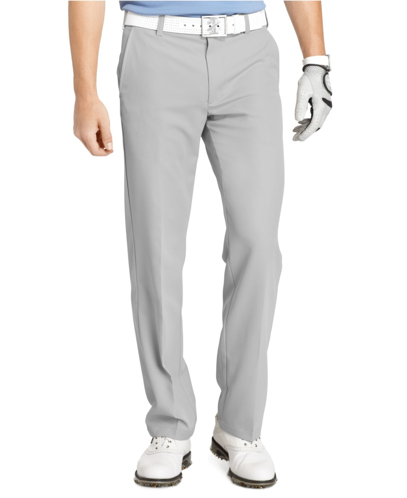 Izod Golf Pants, Slim-fit Flat Front Pants in Gray for Men - Lyst