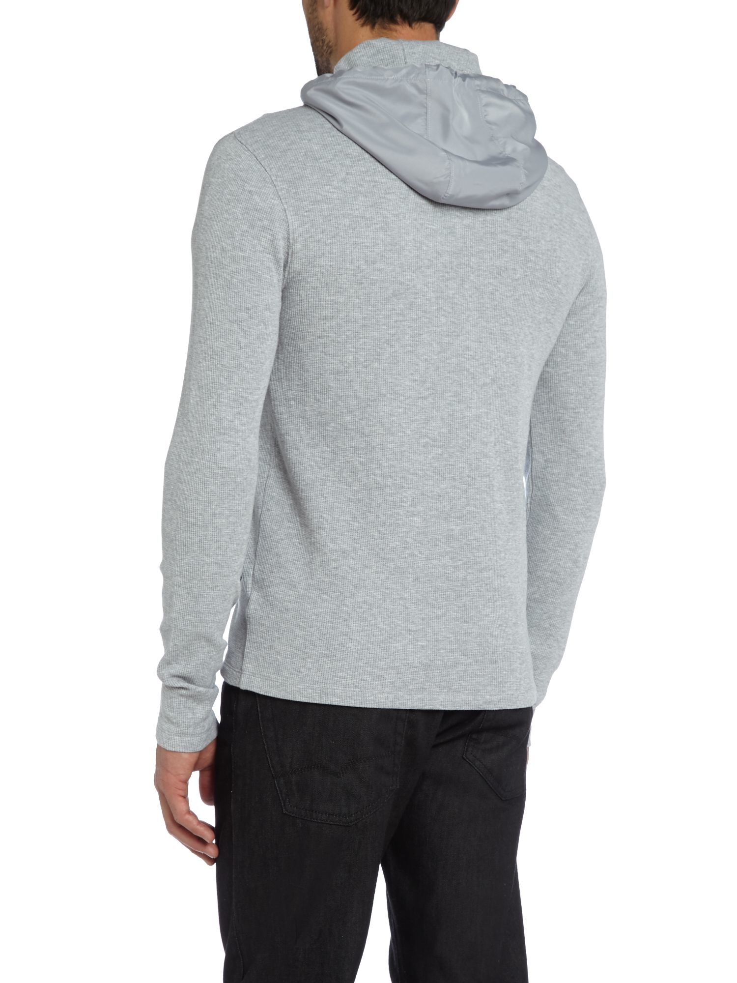 Michael kors Zip Up Waffle Hooded Jacket in Gray for Men (Heather) | Lyst