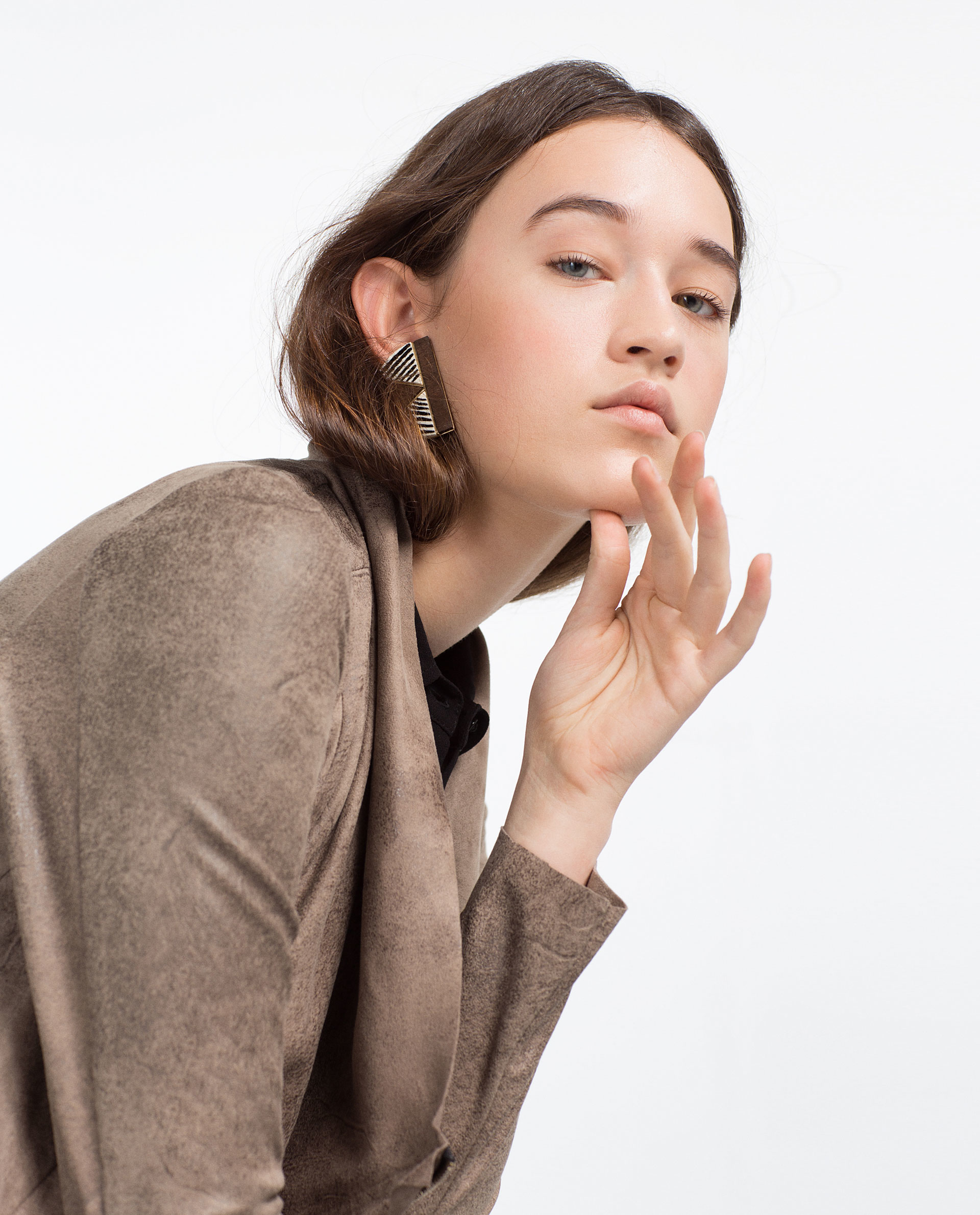 faux suede overshirt