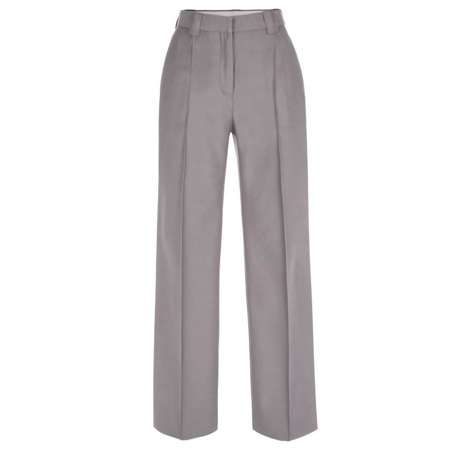 Paul smith Wide-Leg Wool and Silk-Blend Pants in Gray | Lyst