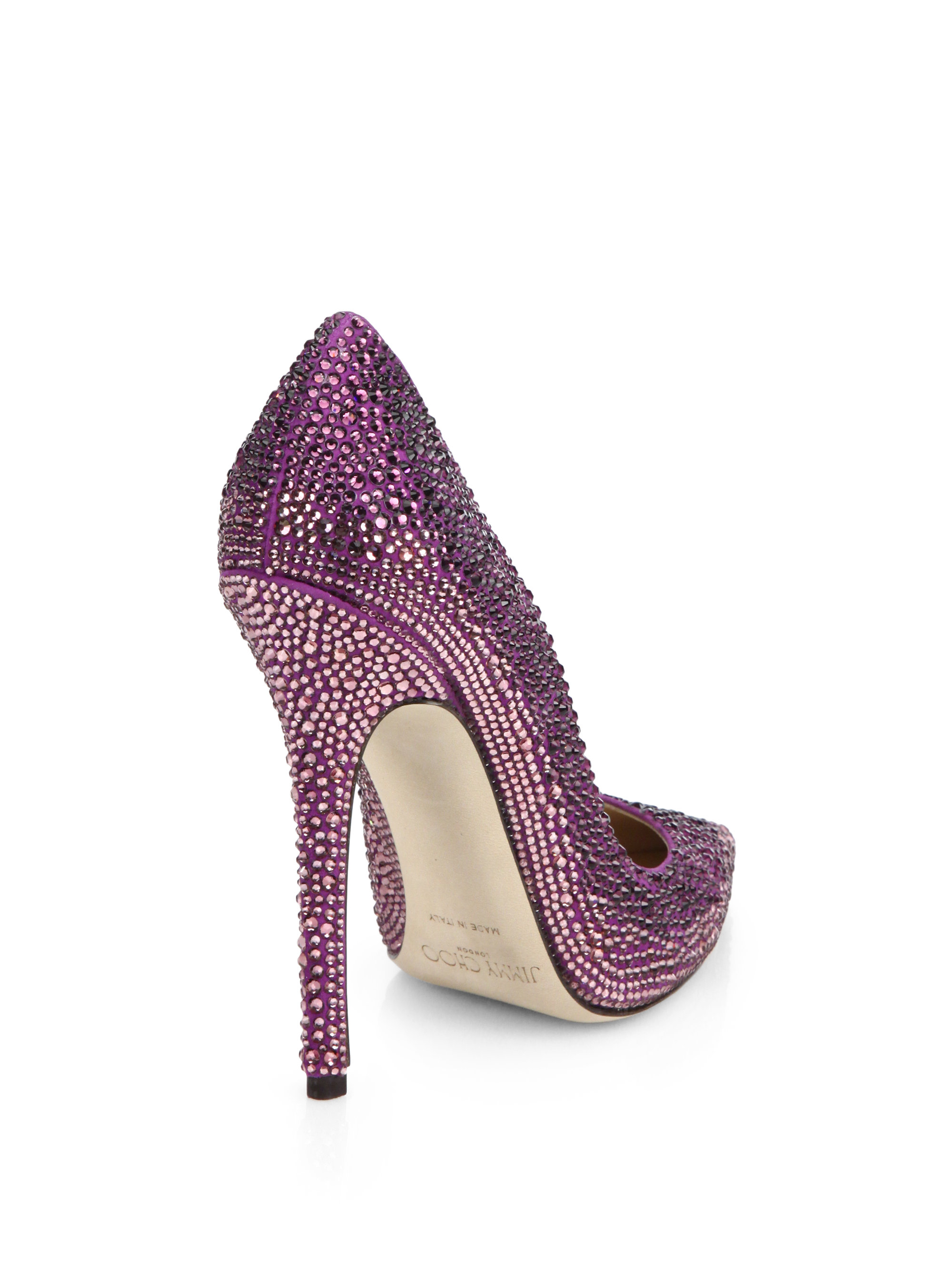 Lyst - Jimmy Choo Tartini DegradÃ© Swarovski Crystal-covered Pumps in Purple