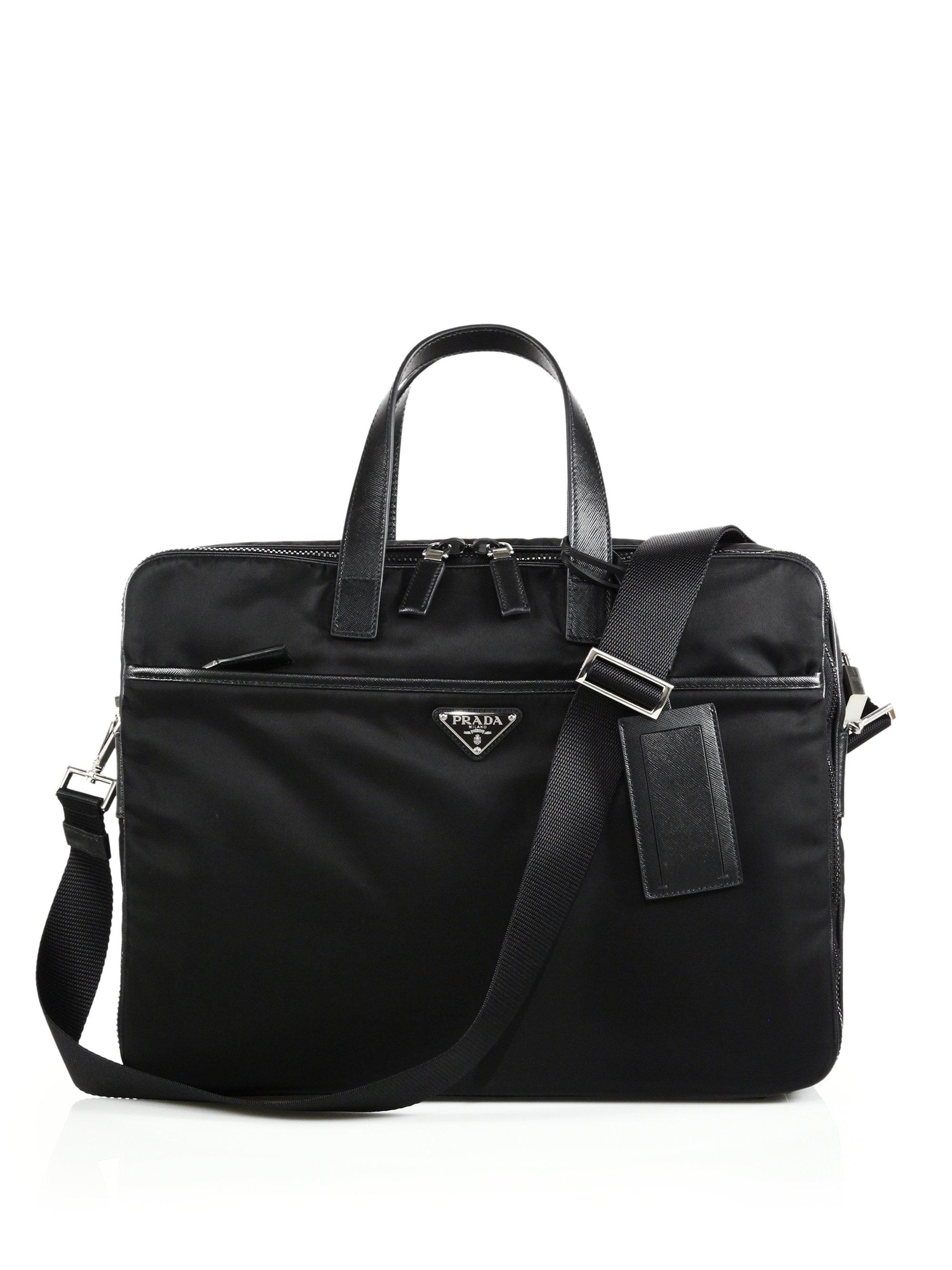 Prada Nylon Crossbody Bag in Black for Men | Lyst