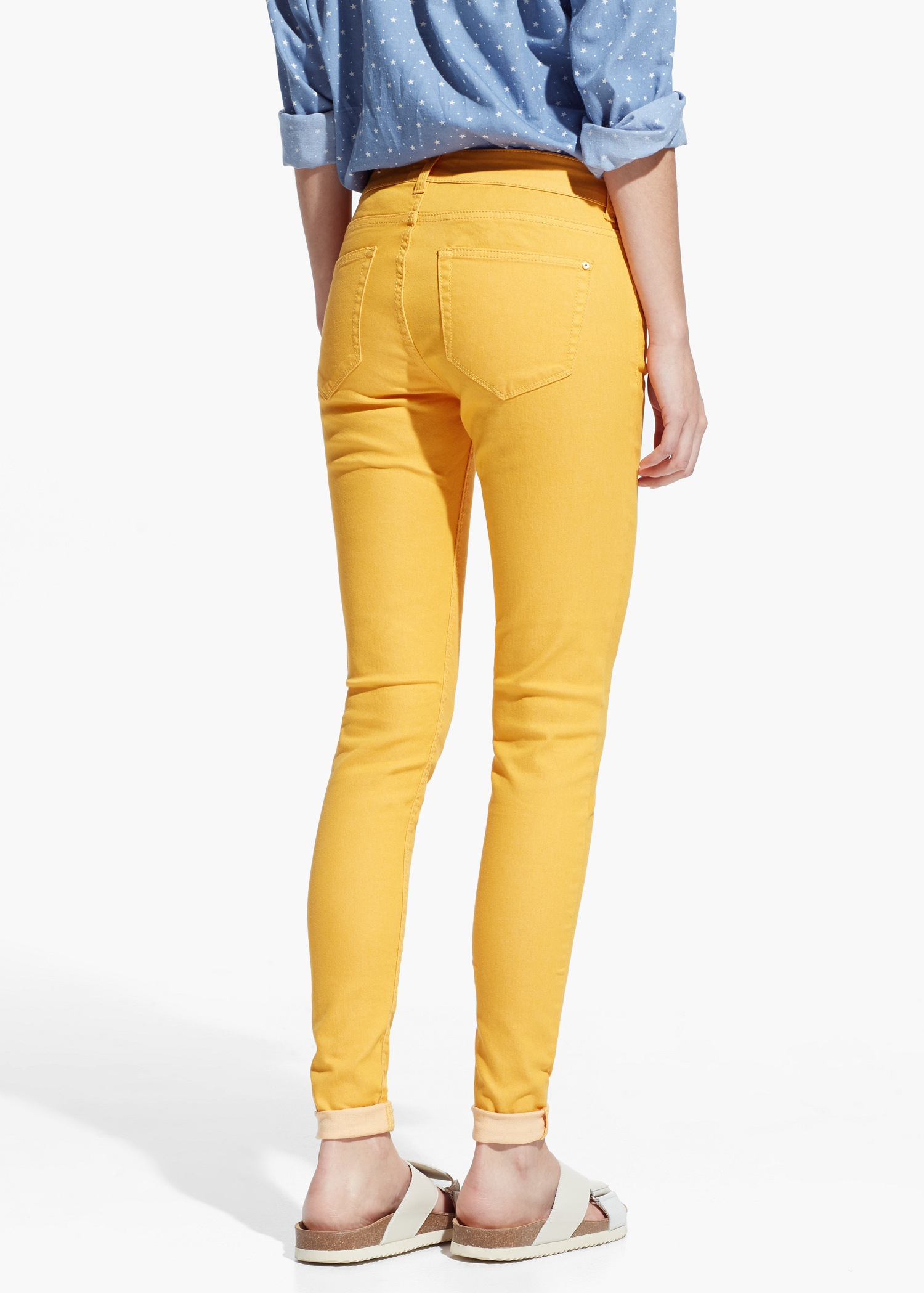 yellow skinny jeans