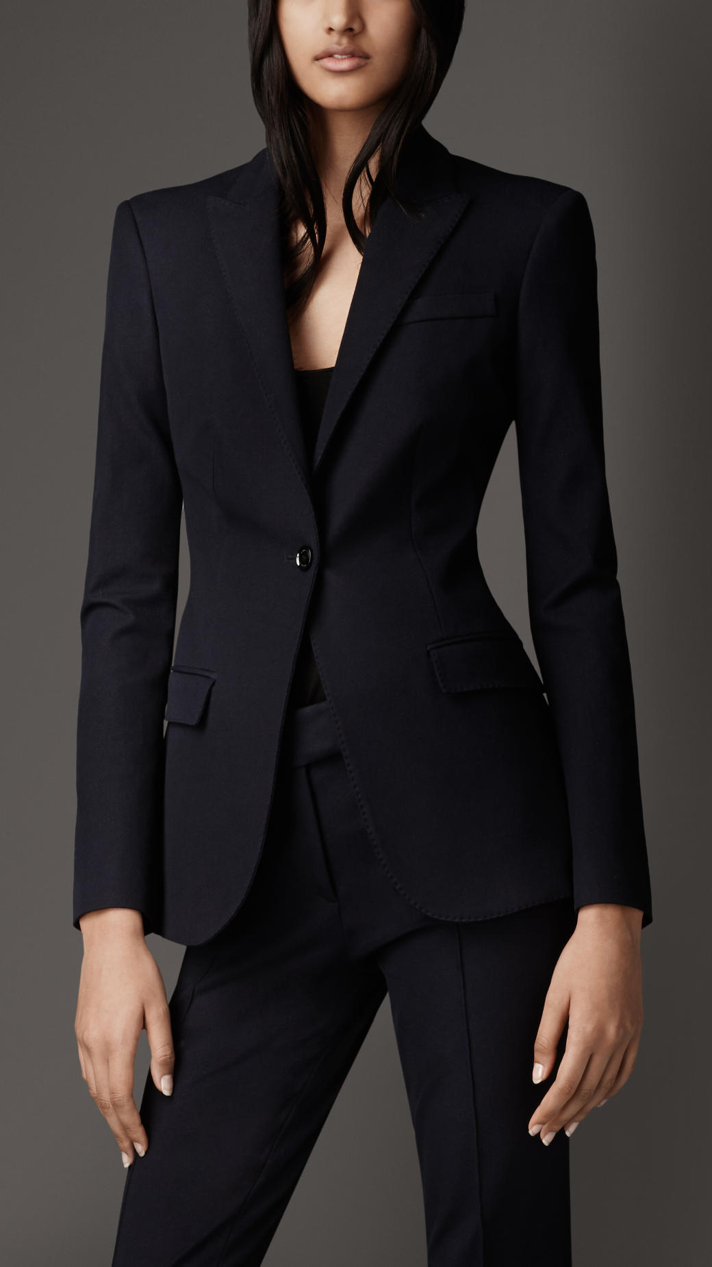 Lyst Burberry Tailored Cotton Twill Jacket in Blue
