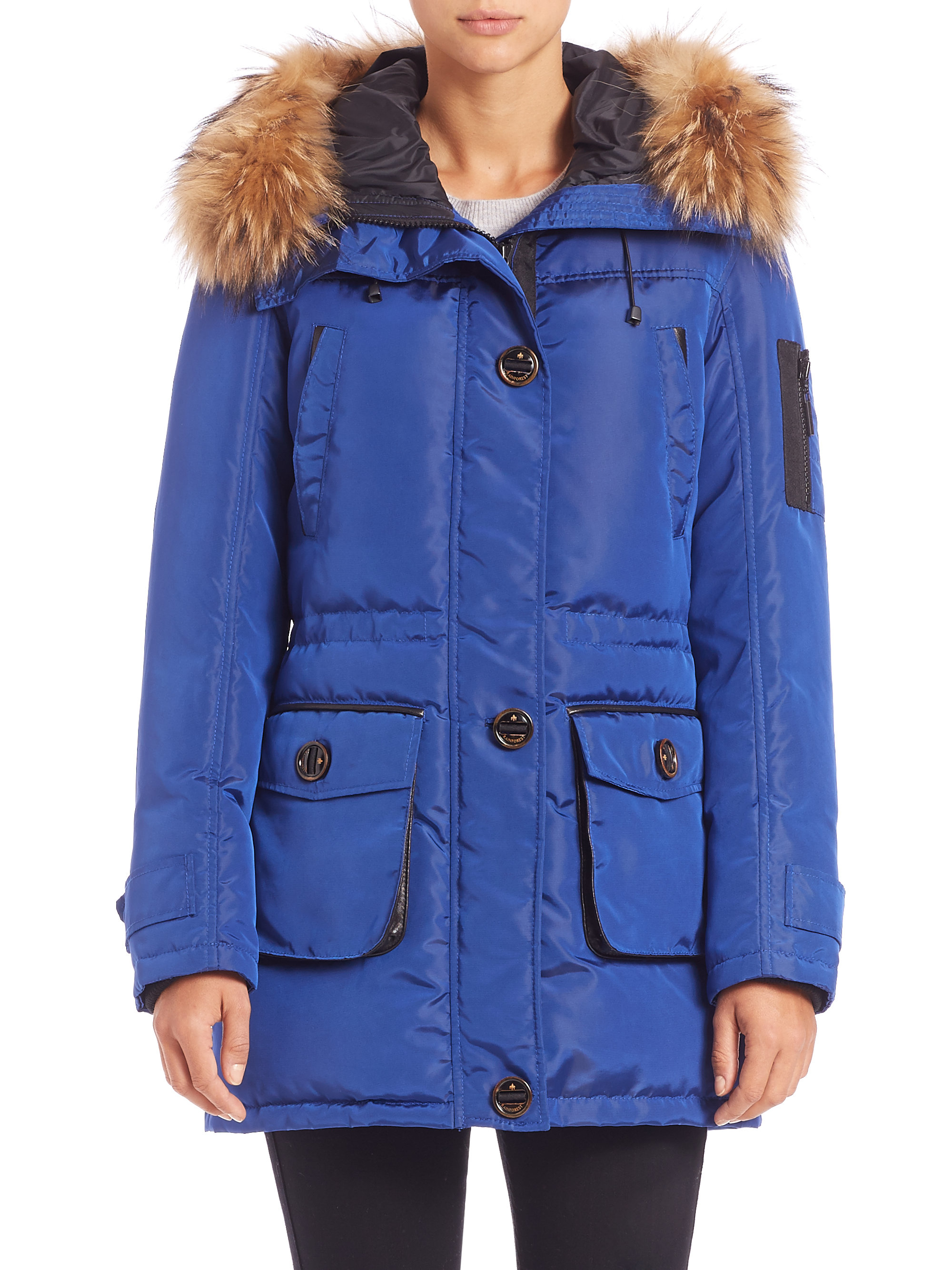 Lyst - Rainforest Thermoluxe Mixed Media Jacket in Blue