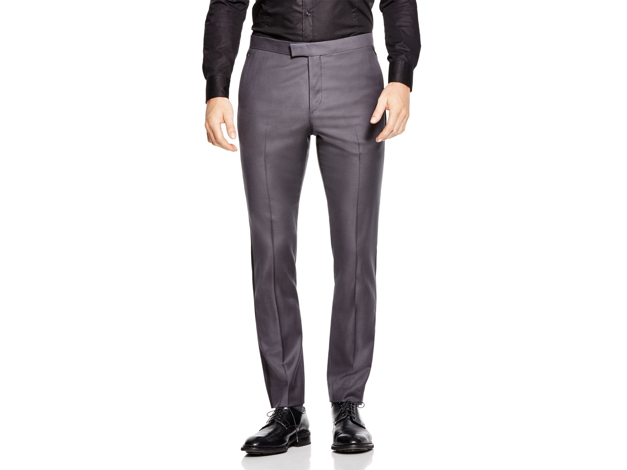 Theory Slim Fit Tuxedo Pants in Gray for Men (Slate) | Lyst