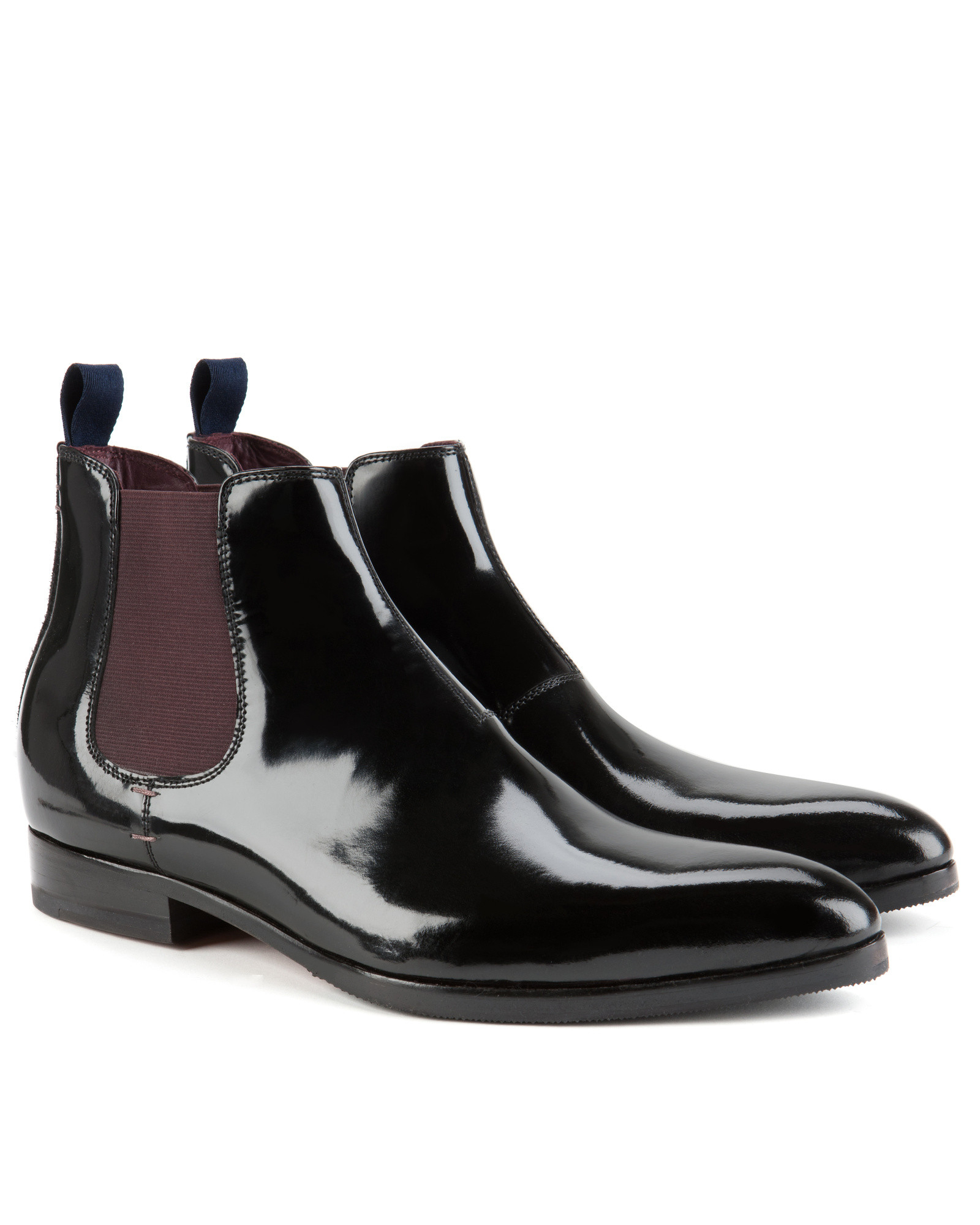 Lyst - Ted Baker High Shine Chelsea Boots in Black for Men