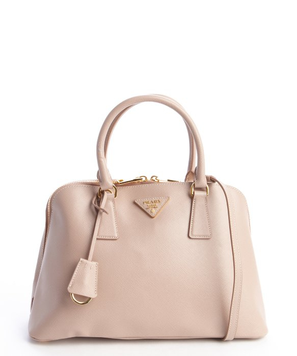 Prada Camel Saffiano Leather Double Zip Top Handle Handbag in ...  