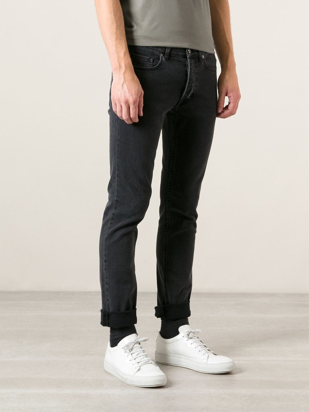 Lyst - Acne Studios Straight Leg Jeans in Black for Men