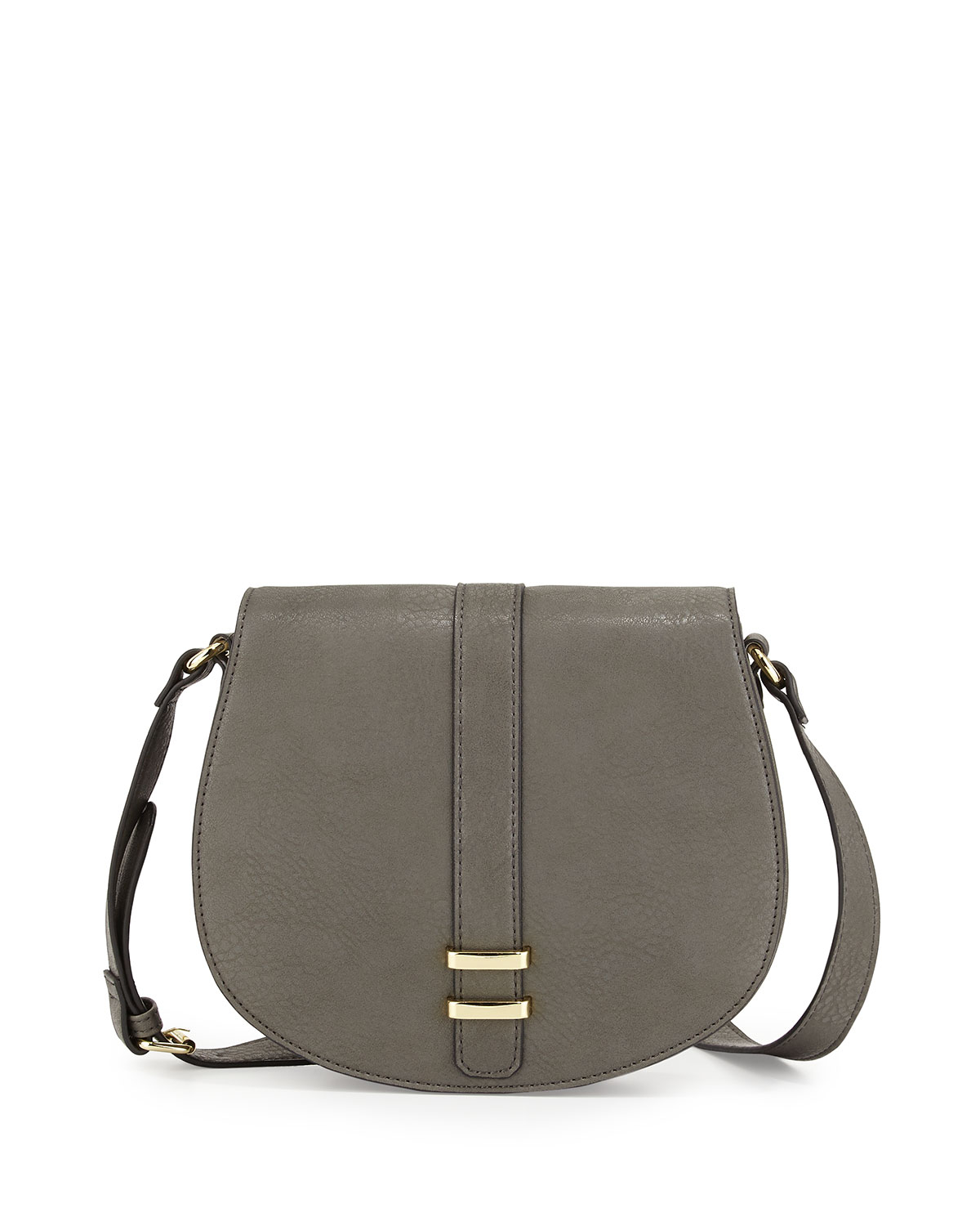 Lyst Neiman Marcus Saddle Crossbody Bag In Gray Gallery