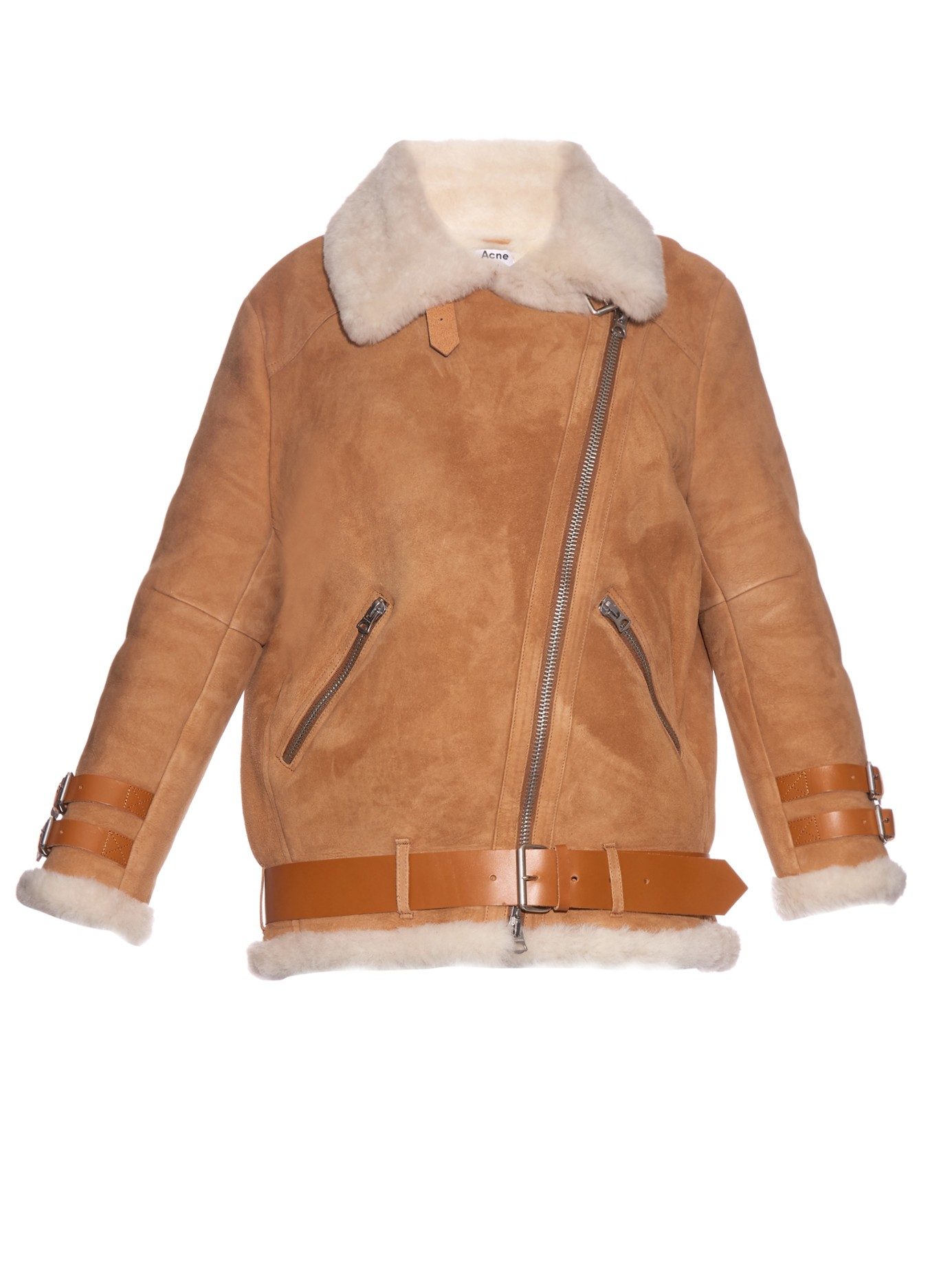 Lyst - Acne studios Velocite Suede Aviator Jacket in Brown