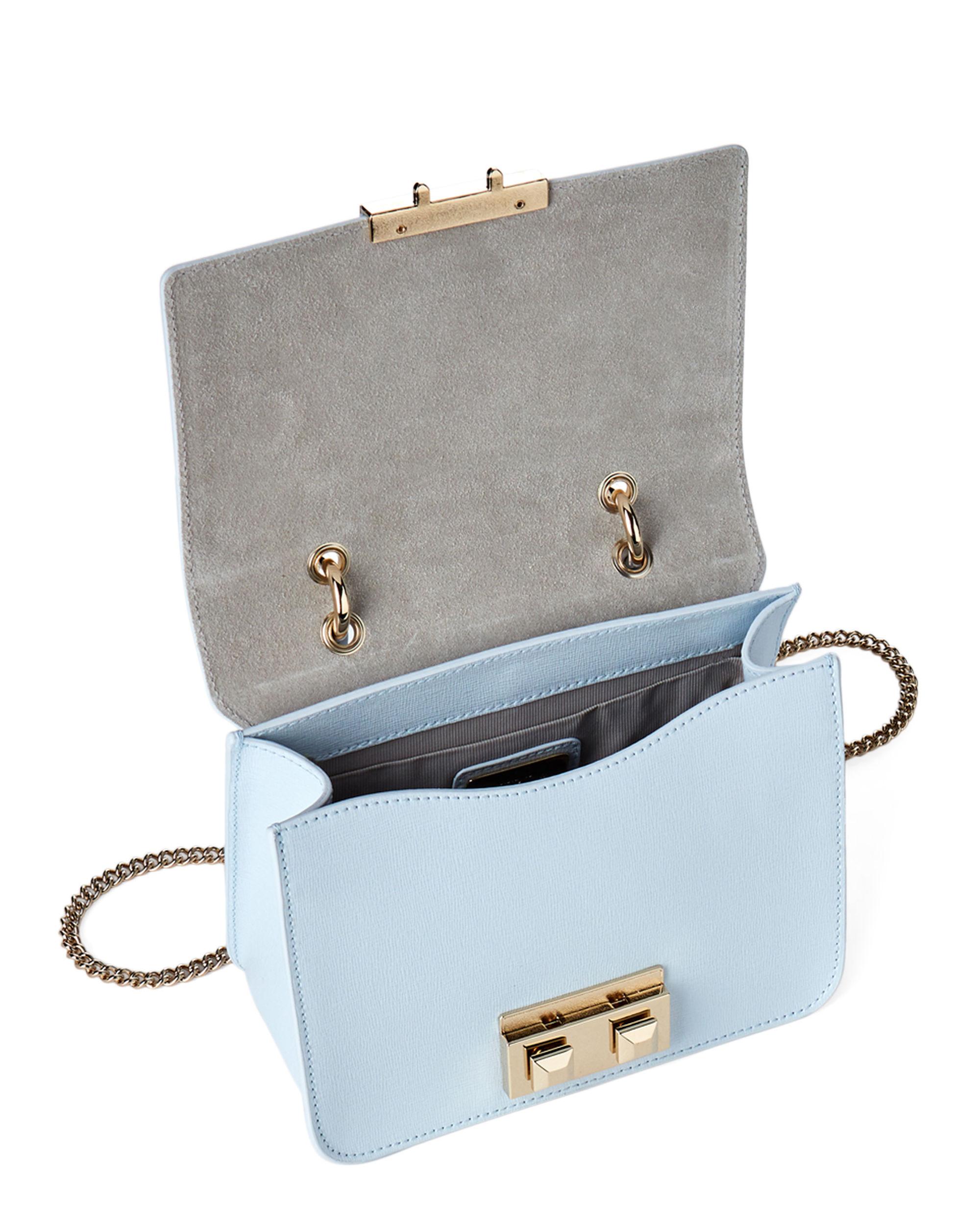 Furla Leather Bella Saffiano Mini Top Handle Bag Lyst