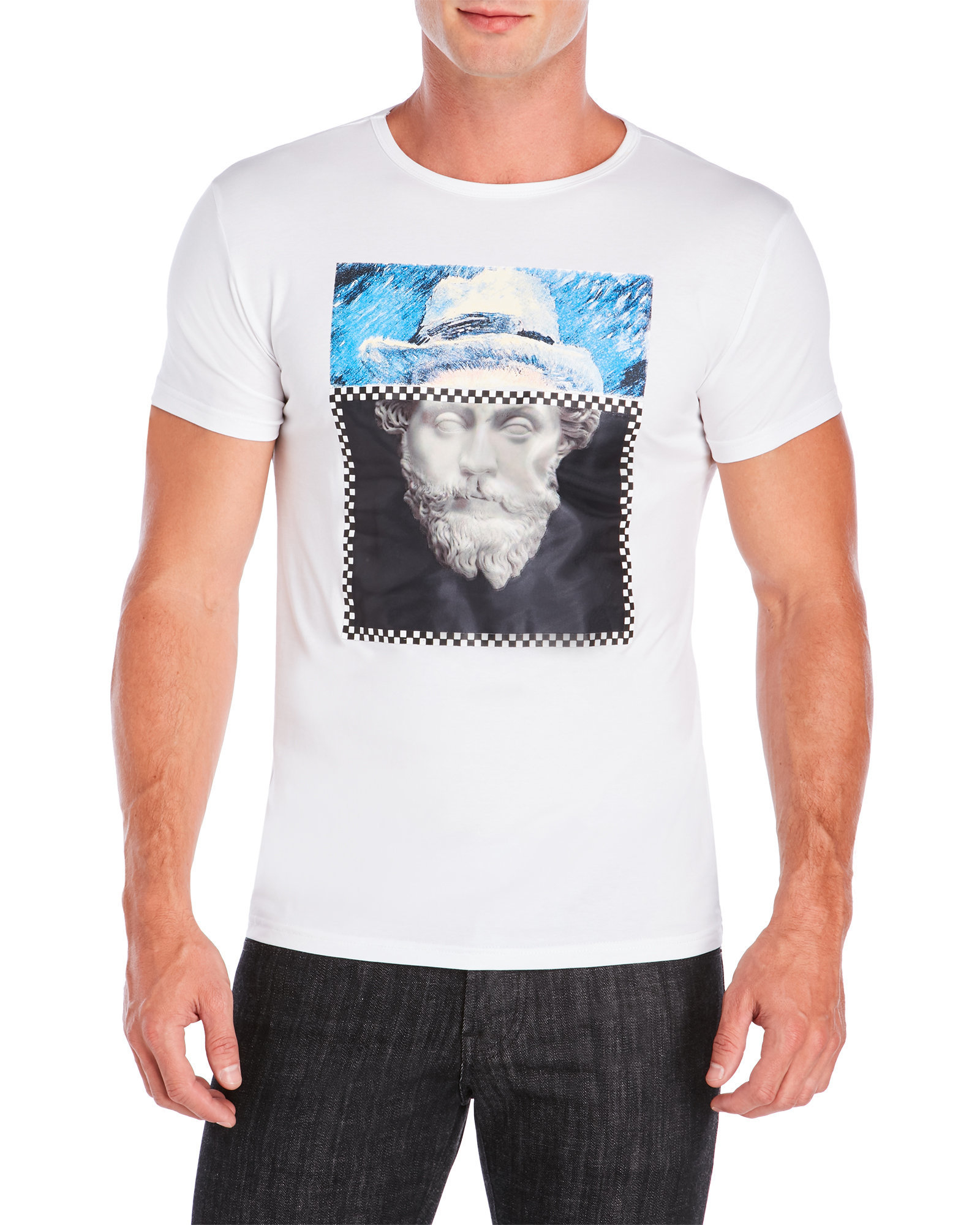 Lyst - Xray Jeans 3D Statue Graphic Tee in White for Men