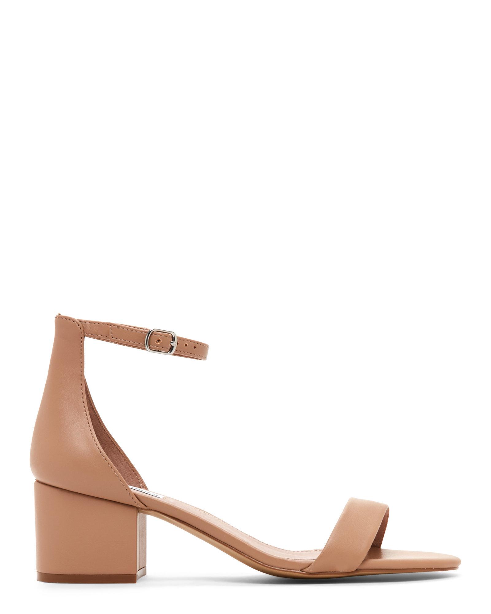 blush satin block heels