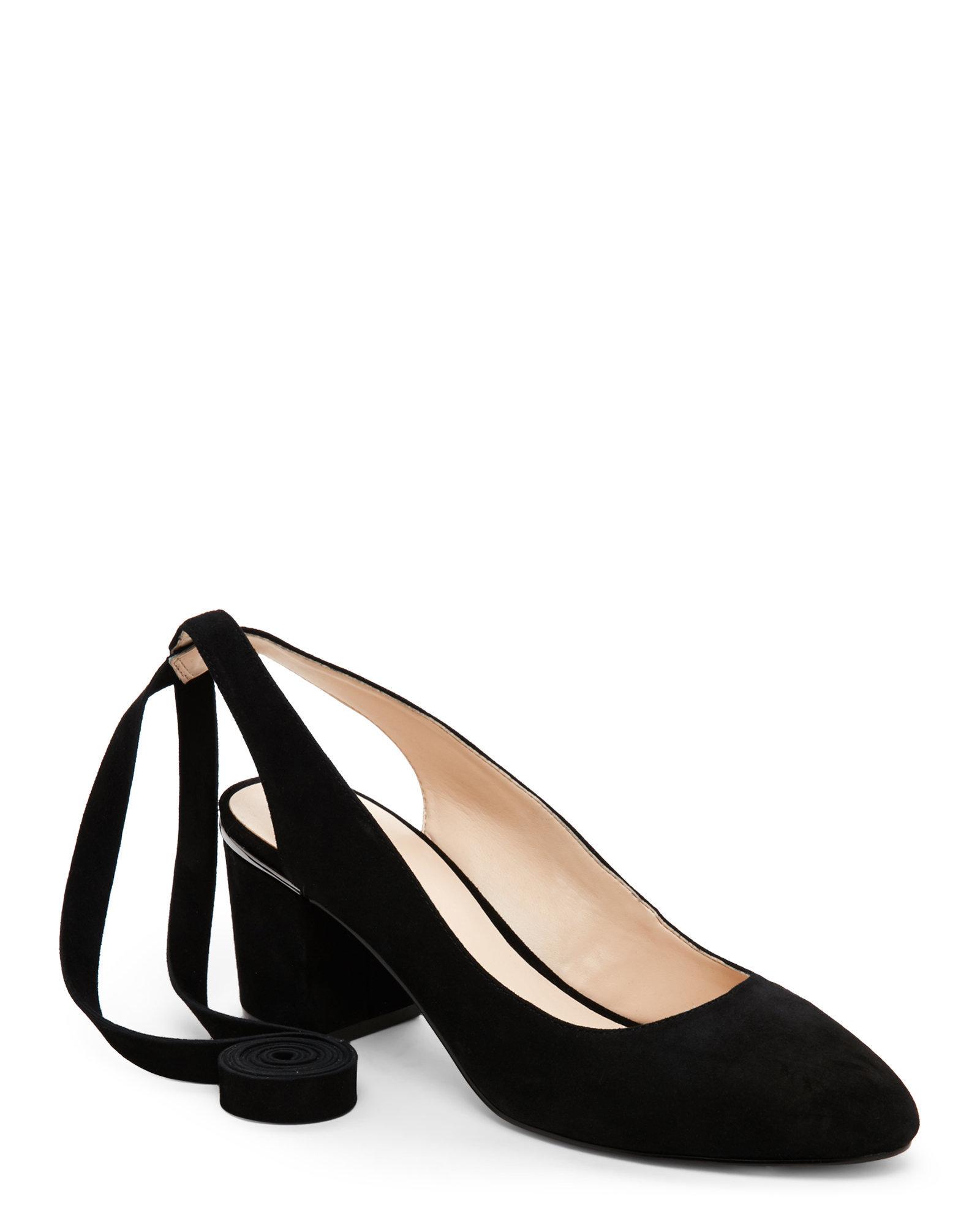 nine west gorg ankle wrap block heel