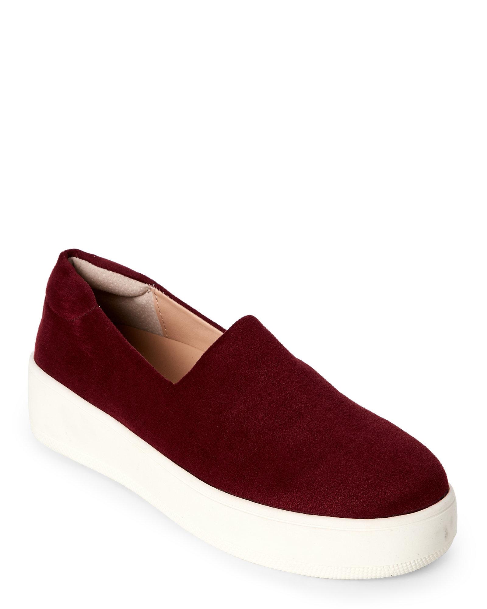 Steven by steve madden Burgundy Hilda Platform Slip On Sneakers in Red ...